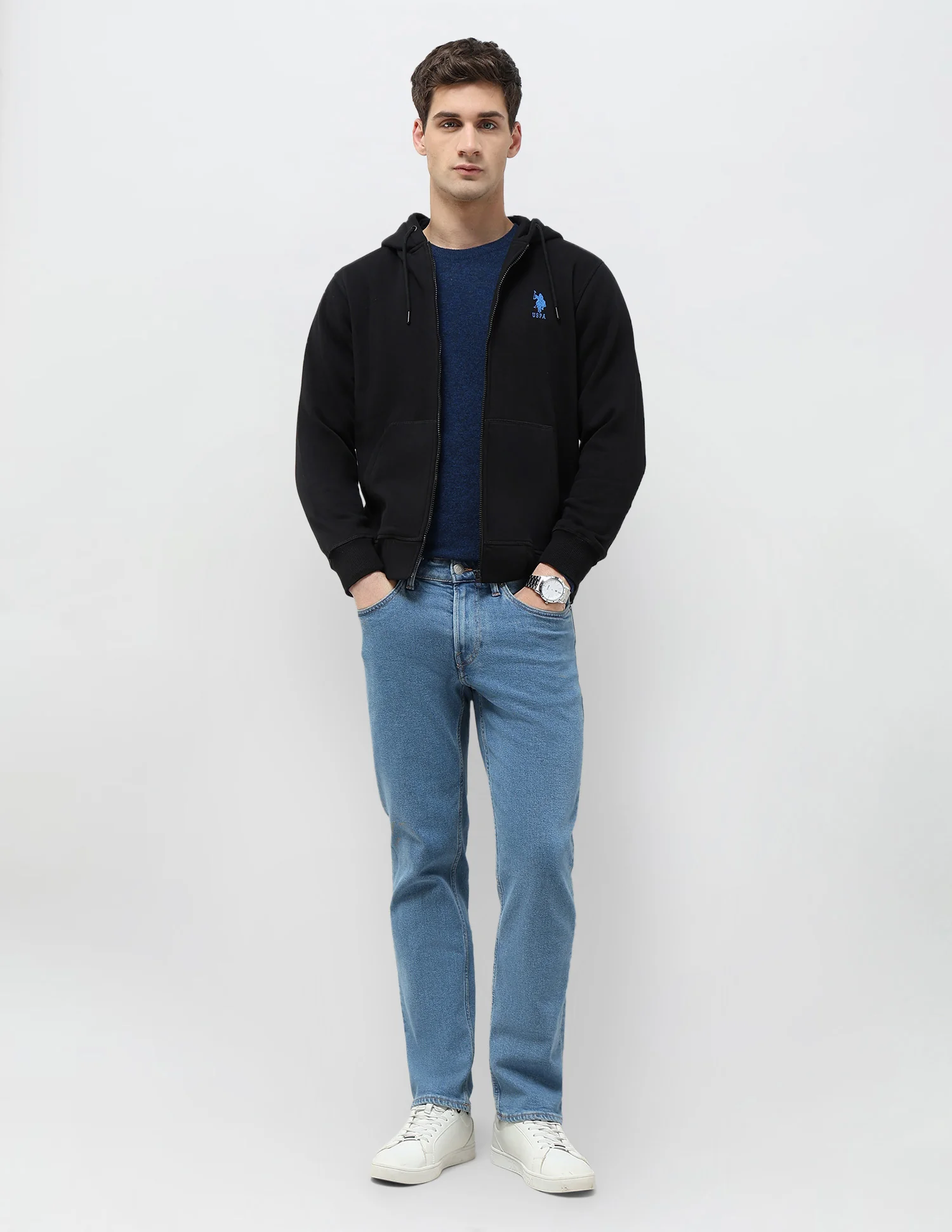 Solid Regular Fit Sweatshirt - Image 3