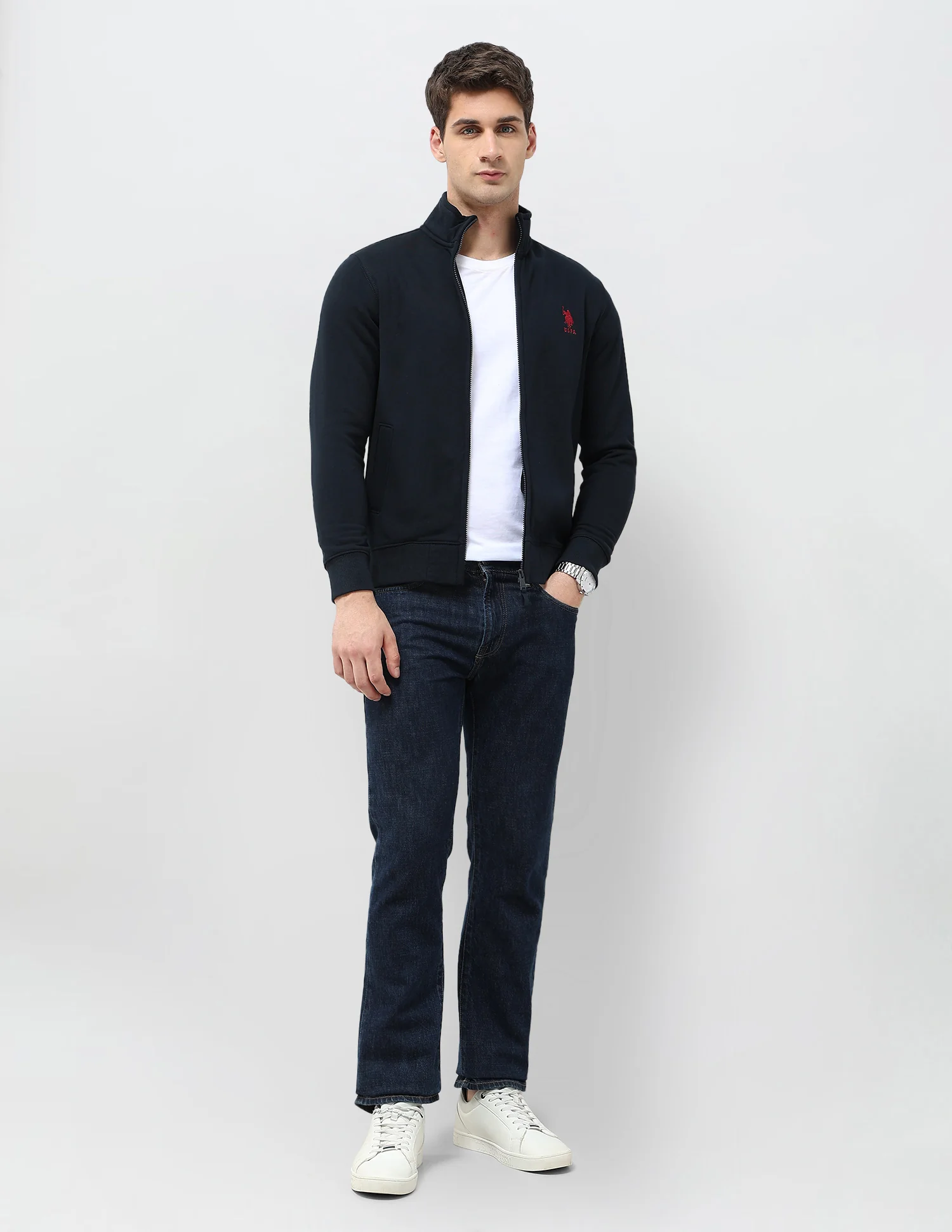 Solid Regular Fit Sweatshirt - Image 3