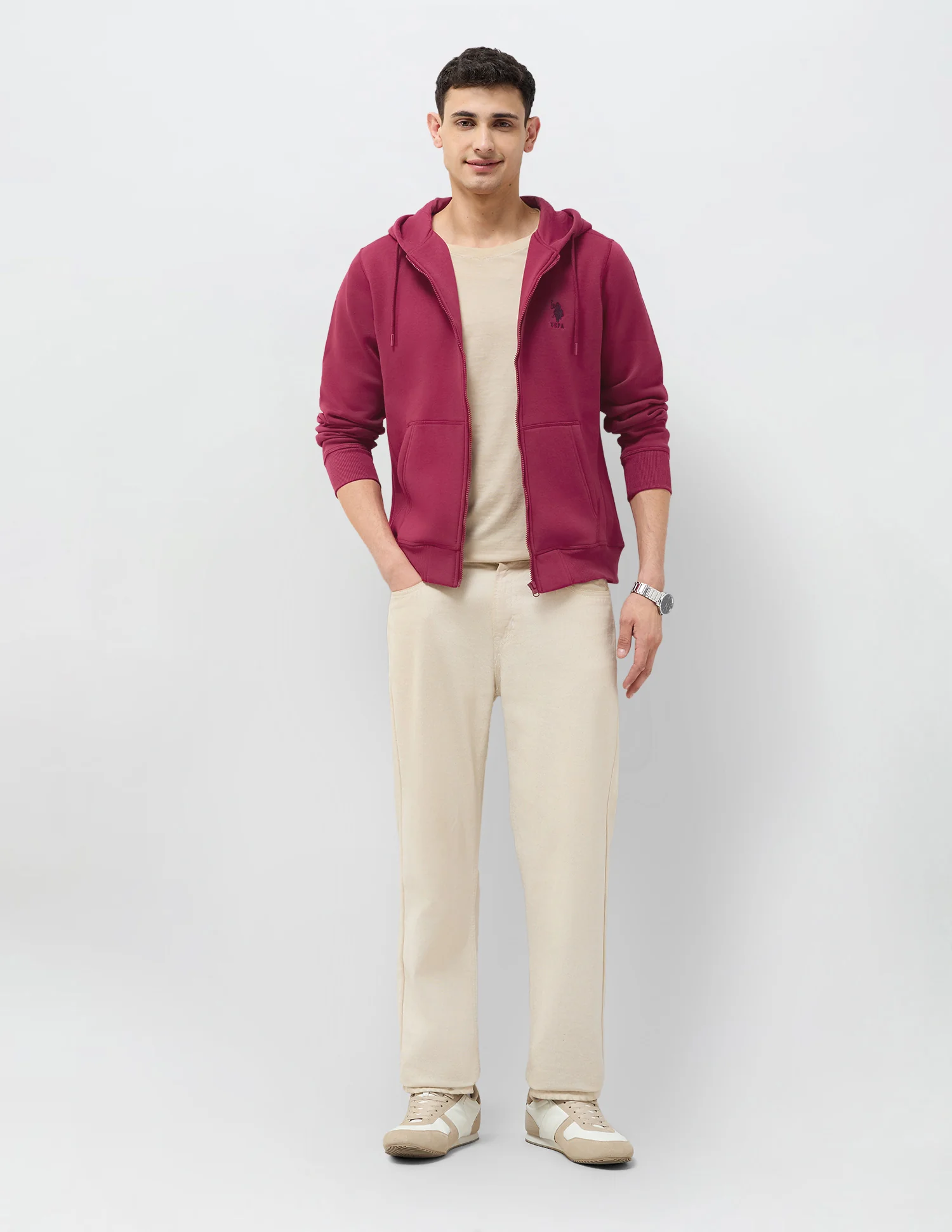 Solid Regular Fit Sweatshirt - Image 3