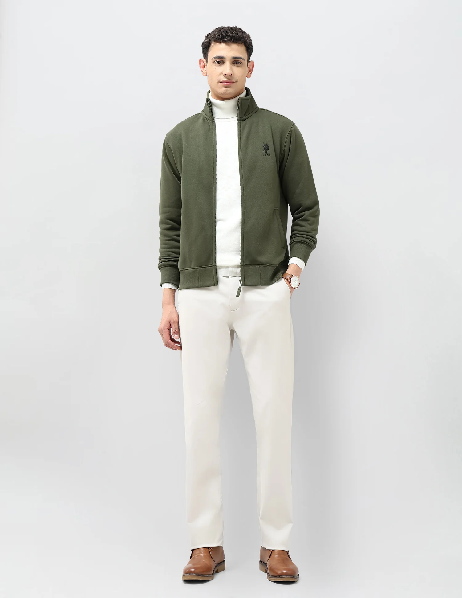 Solid Regular Fit Sweatshirt - Image 3