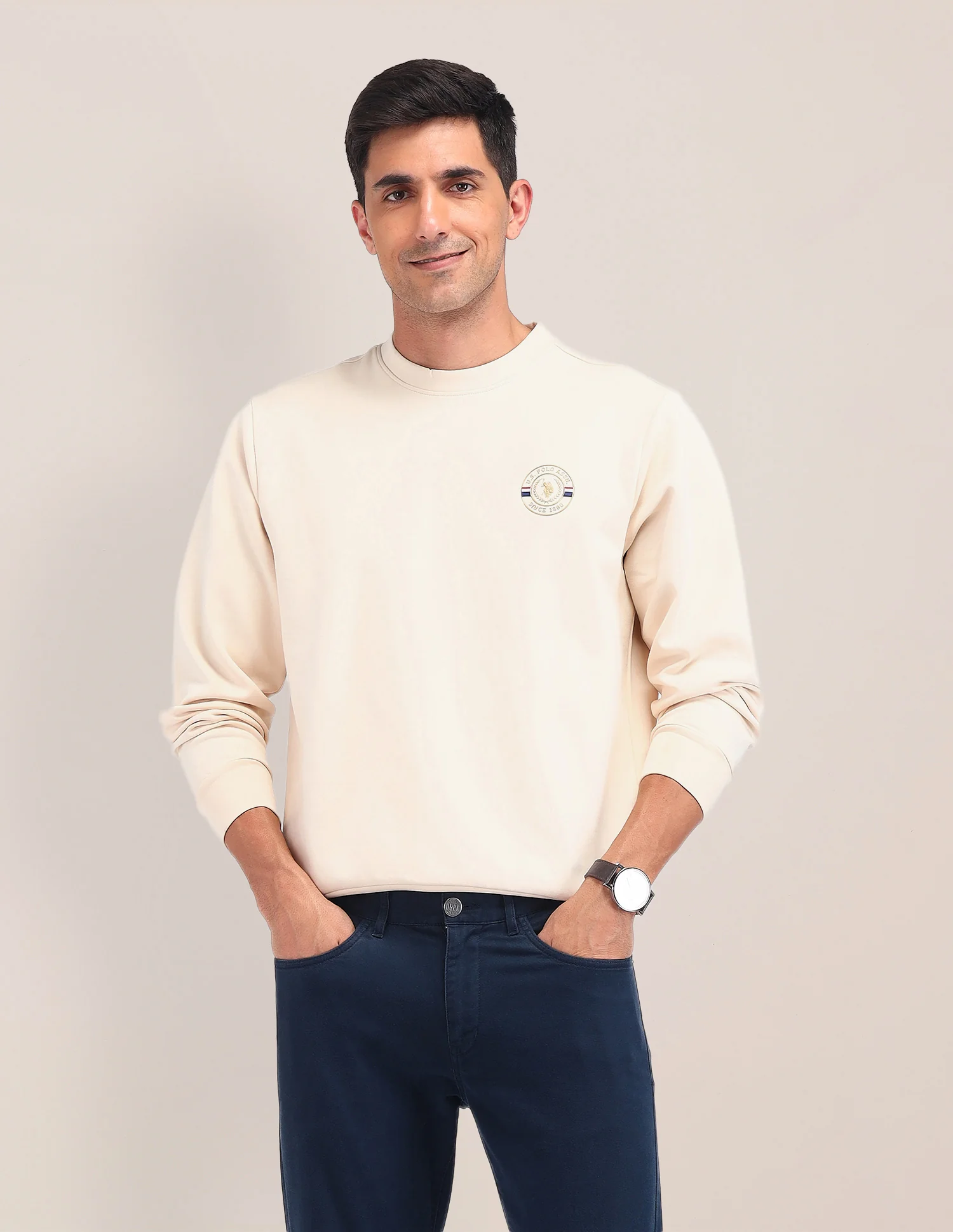 Solid Regular Fit Sweatshirt