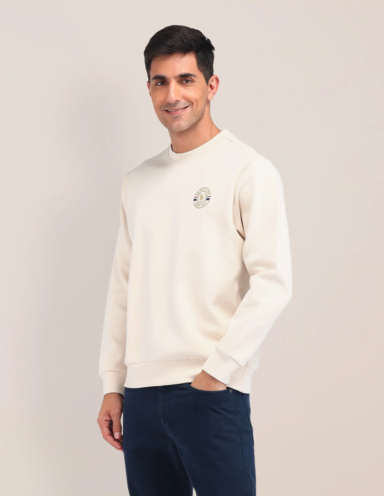 Solid Regular Fit Sweatshirt - Image 4