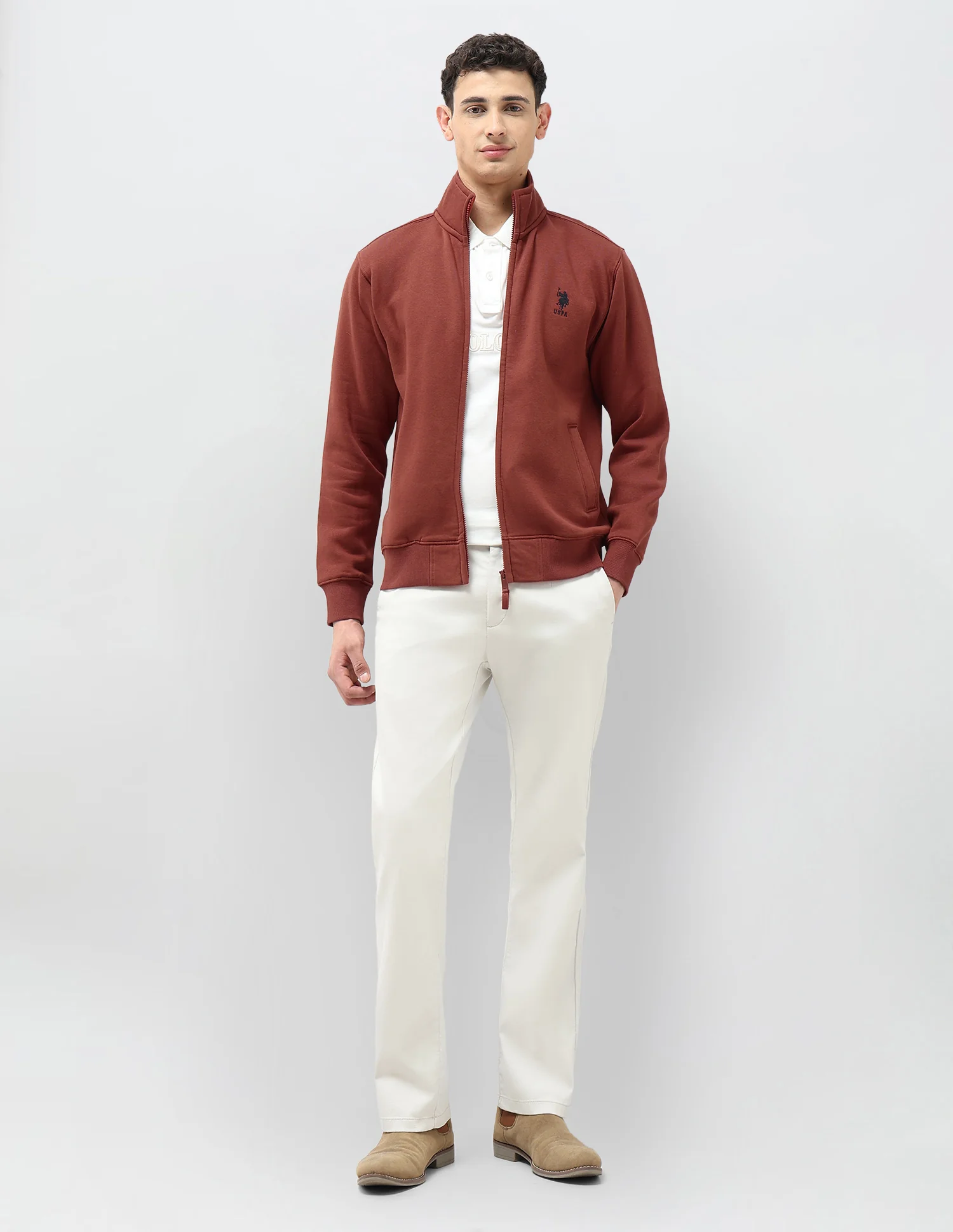 Solid Regular Fit Sweatshirt - Image 3