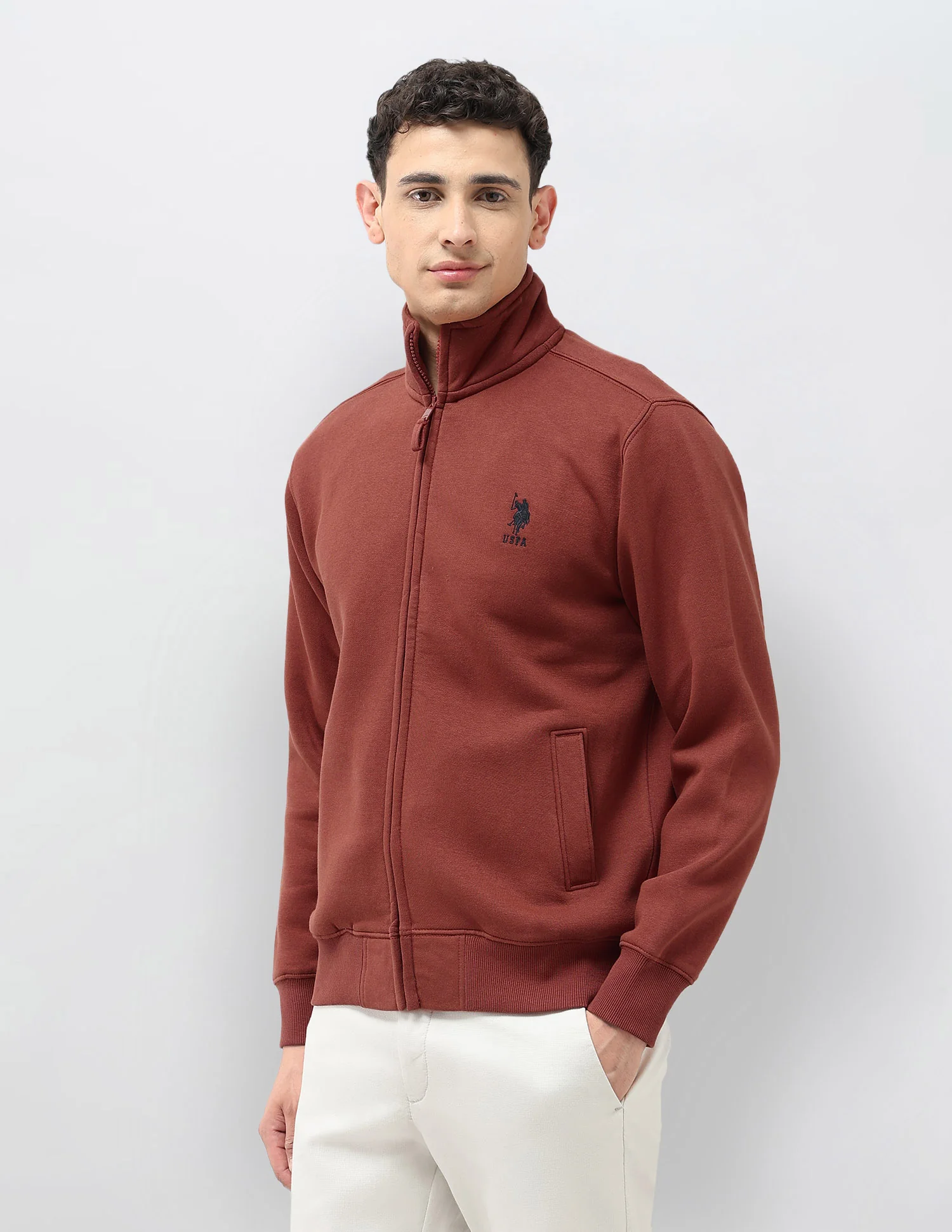 Solid Regular Fit Sweatshirt - Image 4