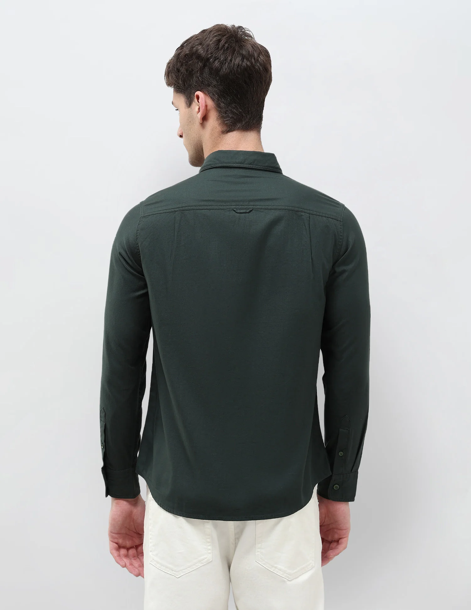 Solid Regular Fit Twill Shirt - Image 5