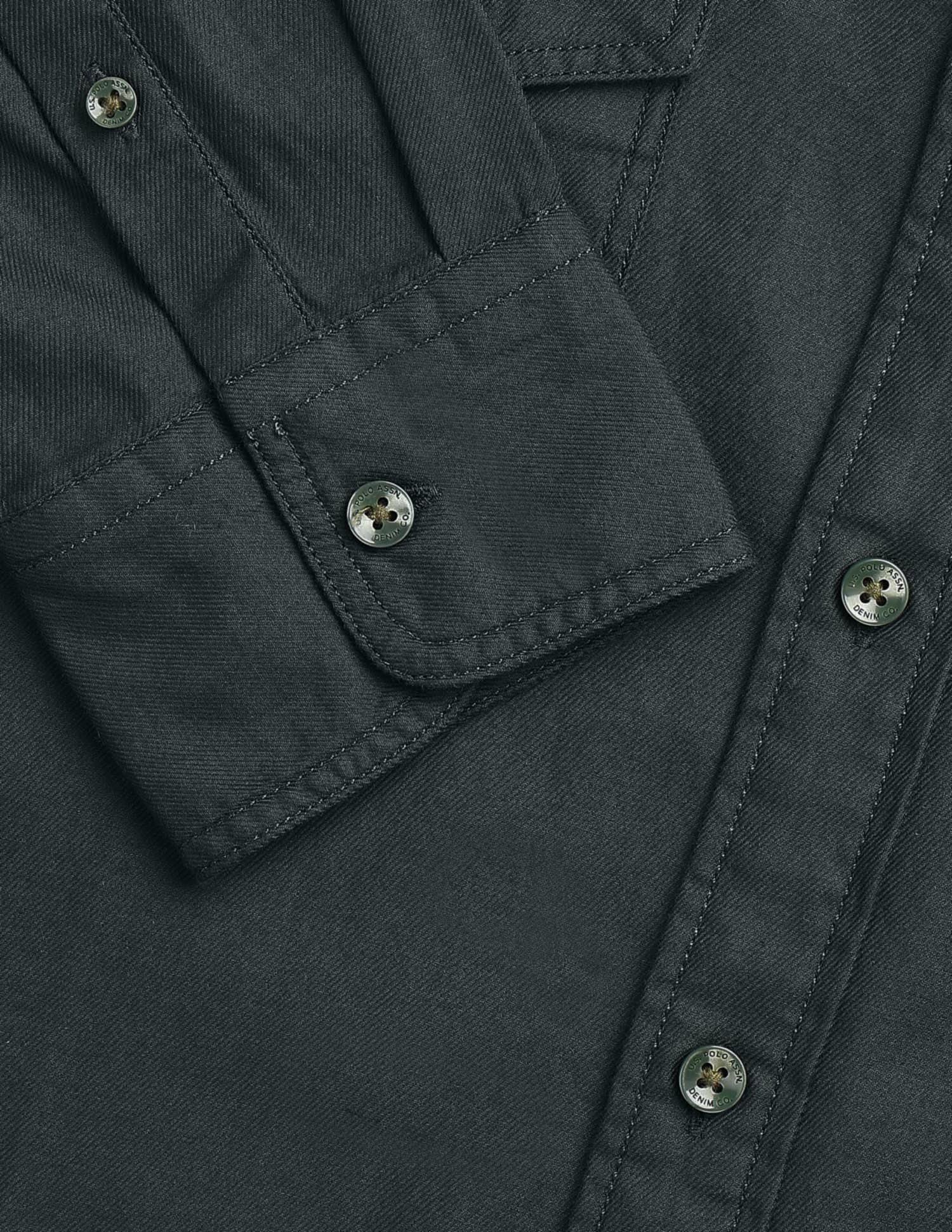 Solid Regular Fit Twill Shirt - Image 8