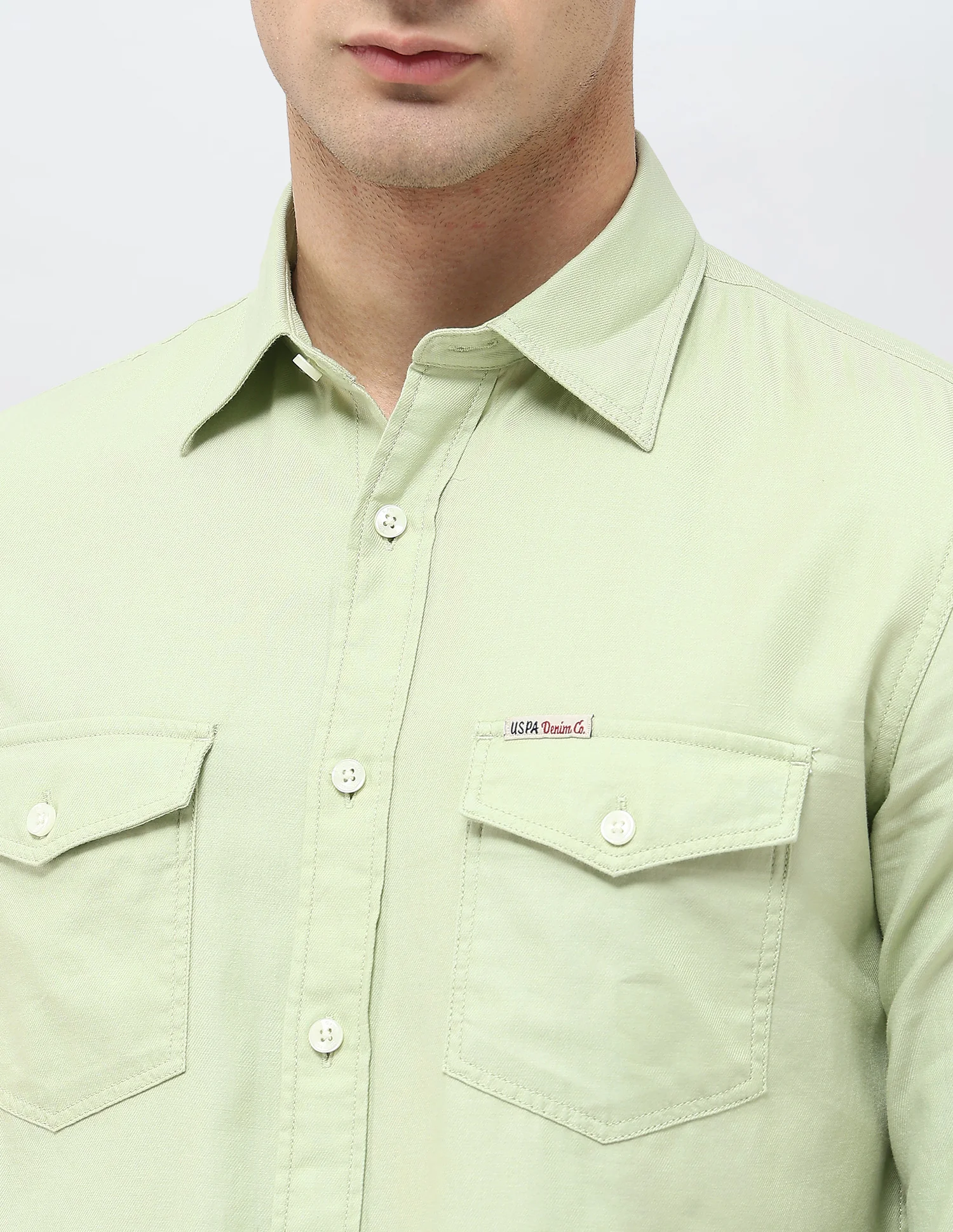 Solid Regular Fit Twill Shirt - Image 7