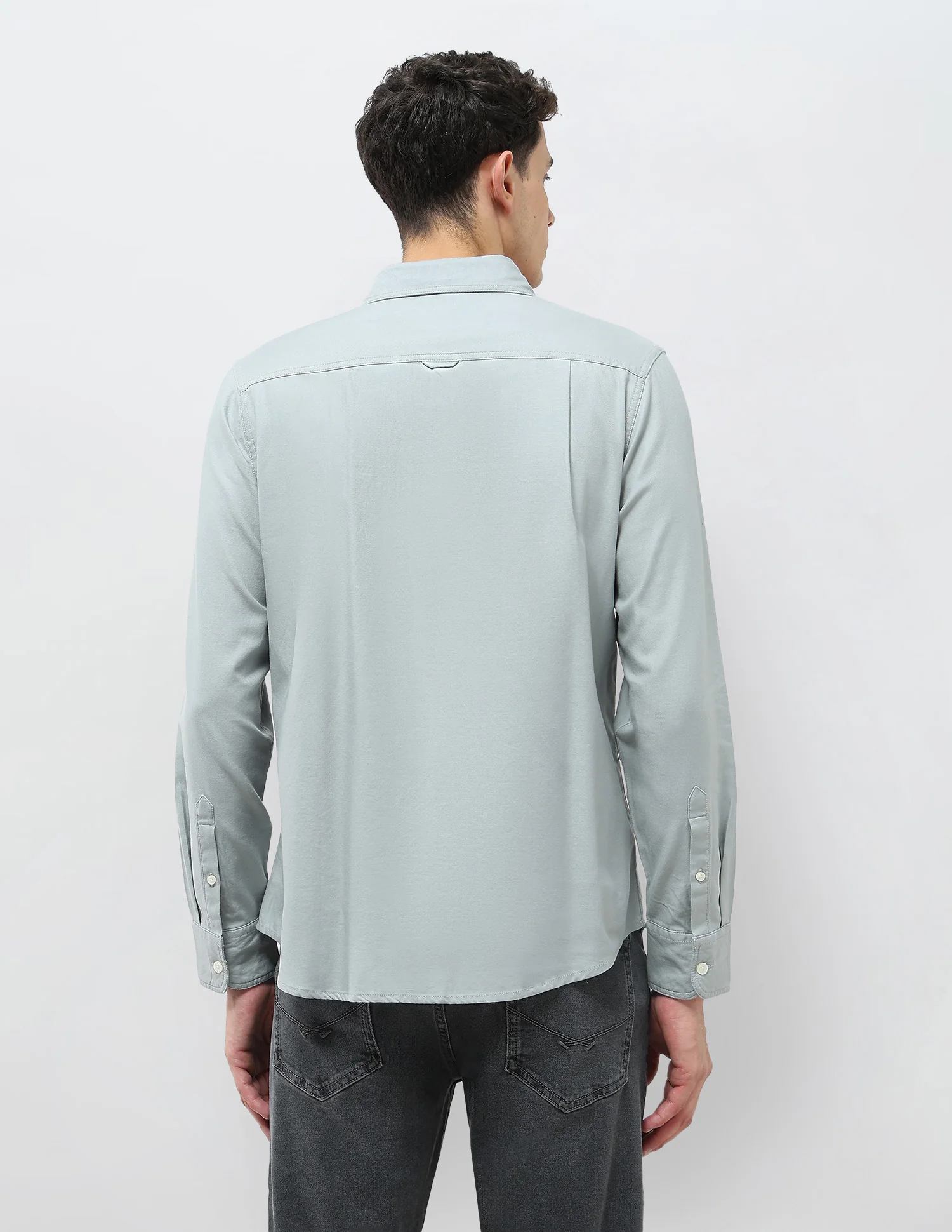 Solid Regular Fit Twill Shirt - Image 5