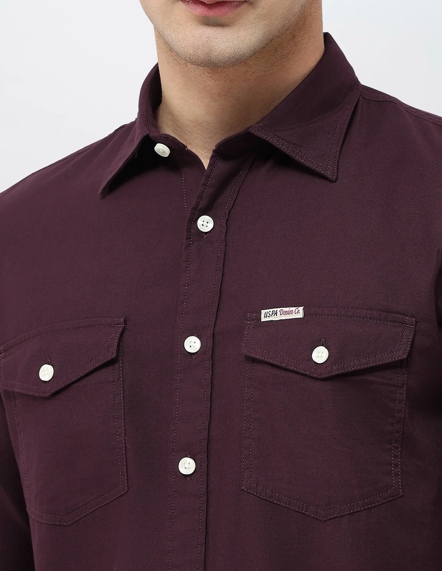 Solid Regular Fit Twill Shirt - Image 7