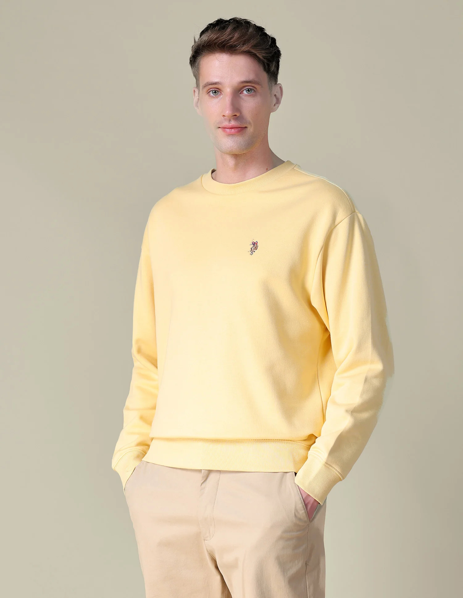 Solid Relaxed Fit Sweatshirt - Image 4