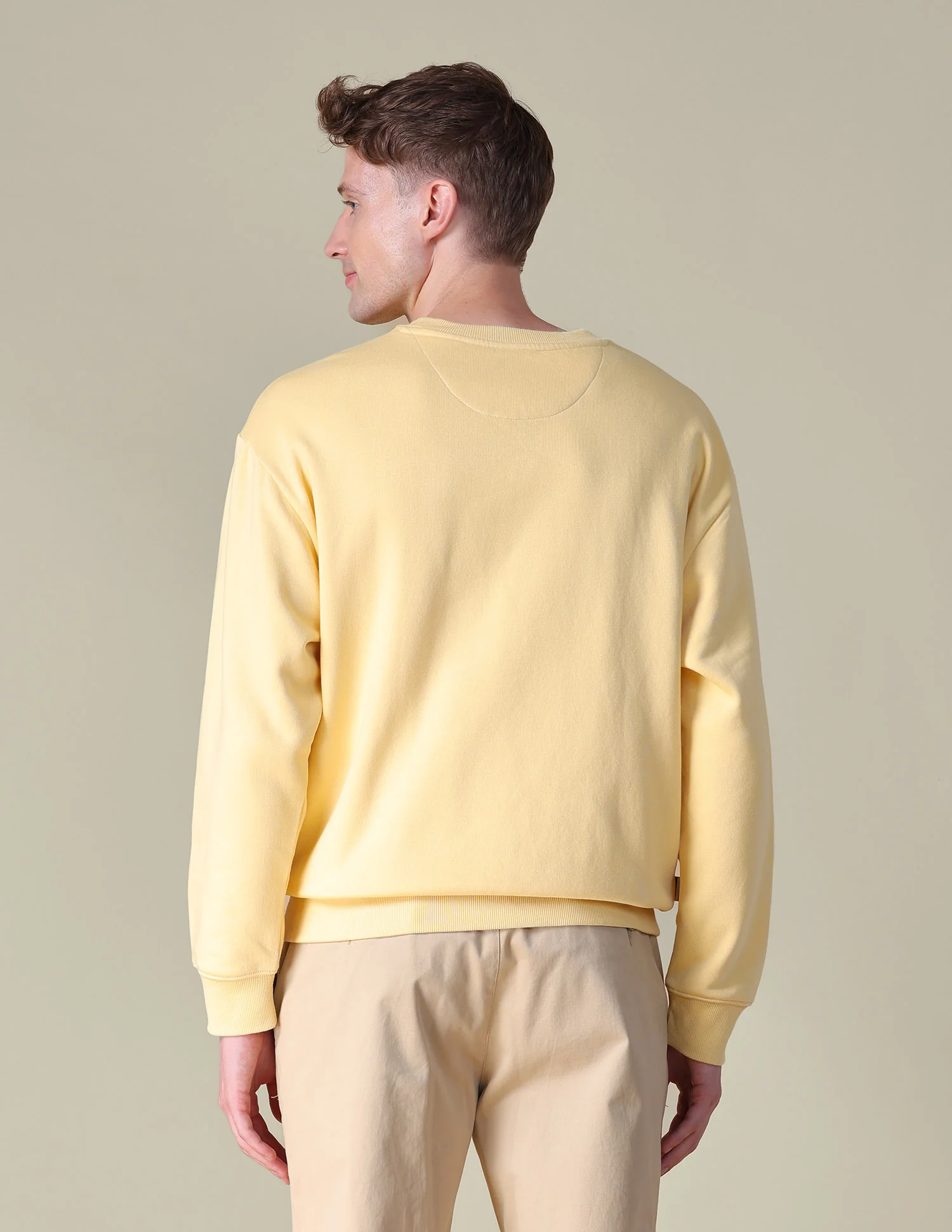 Solid Relaxed Fit Sweatshirt - Image 5