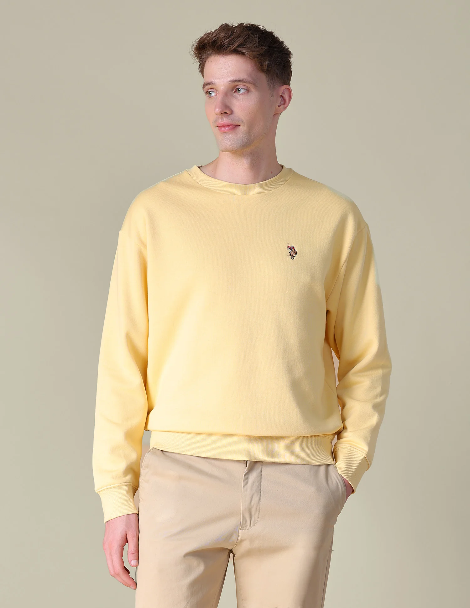 Solid Relaxed Fit Sweatshirt - Image 6