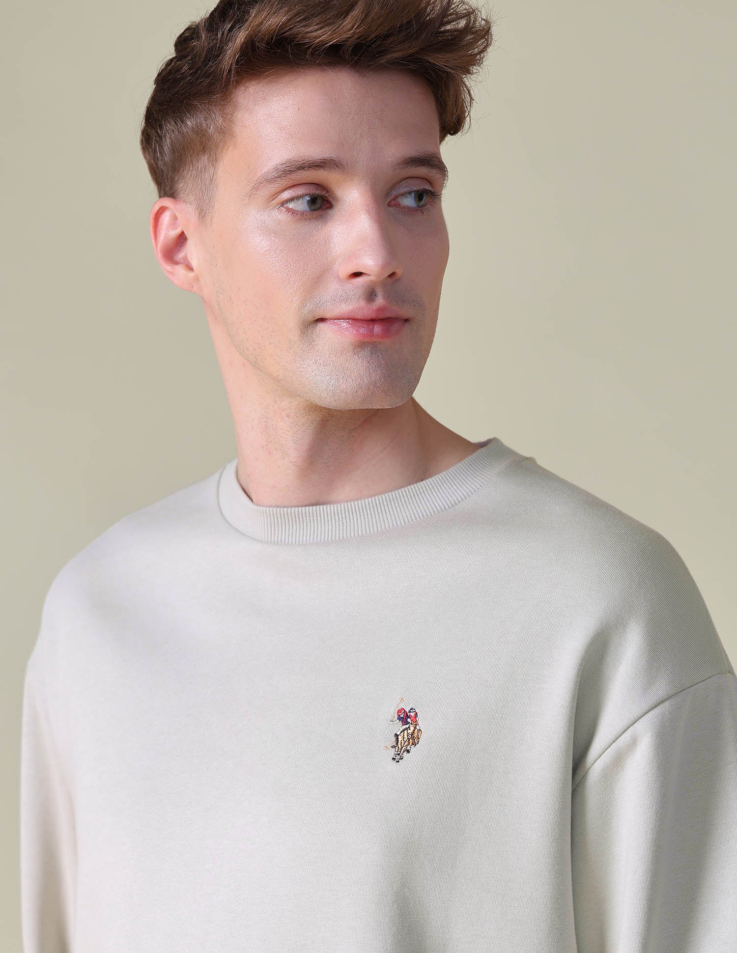 Solid Relaxed Fit Sweatshirt - Image 8