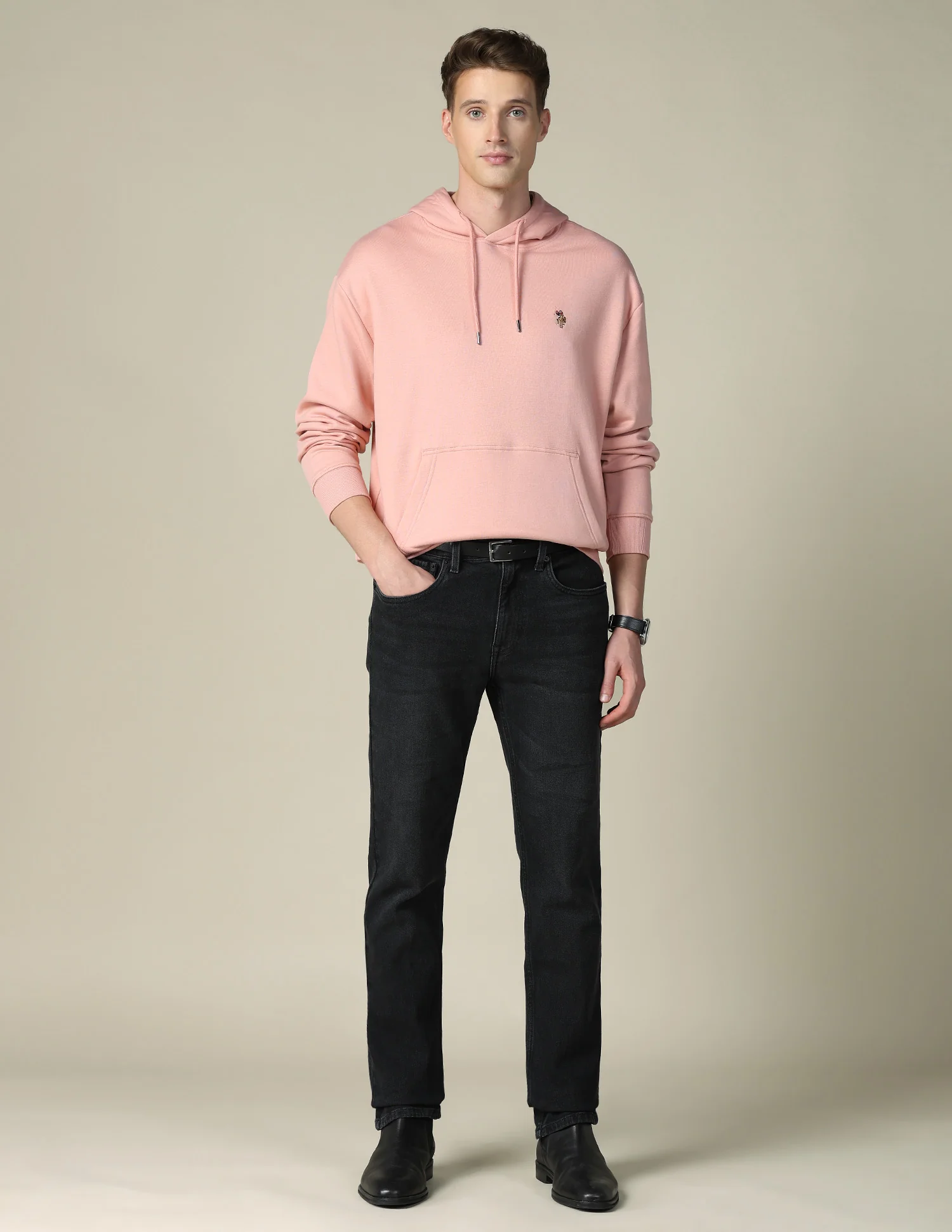 Solid Relaxed Fit Sweatshirt - Image 3
