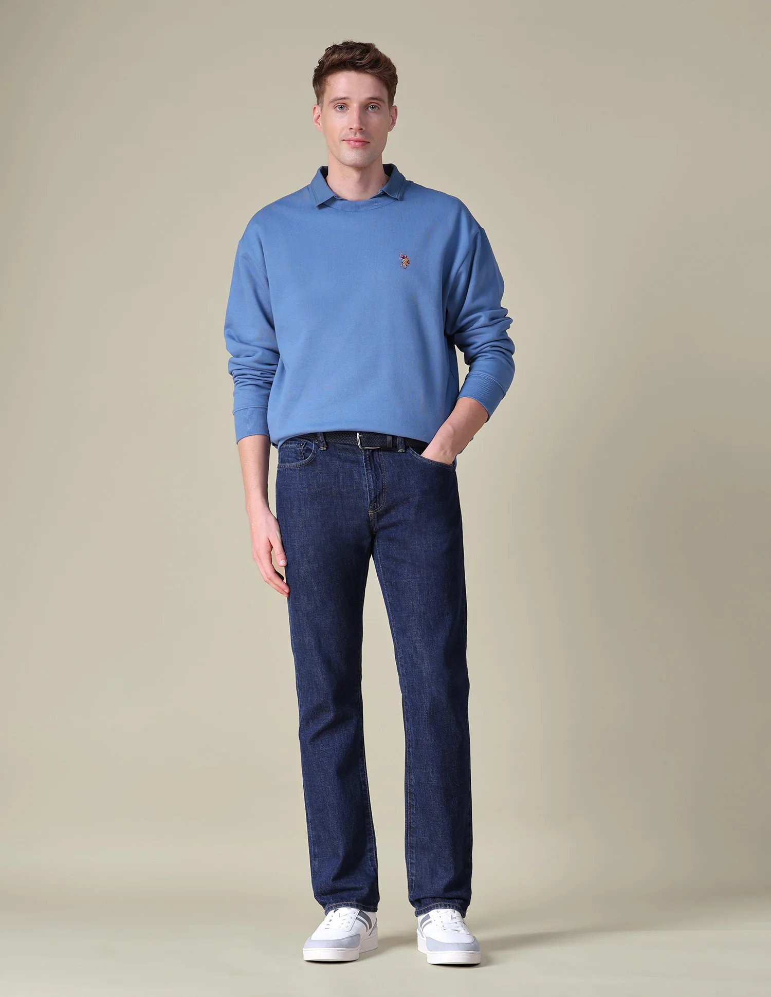 Solid Relaxed Fit Sweatshirt - Image 4