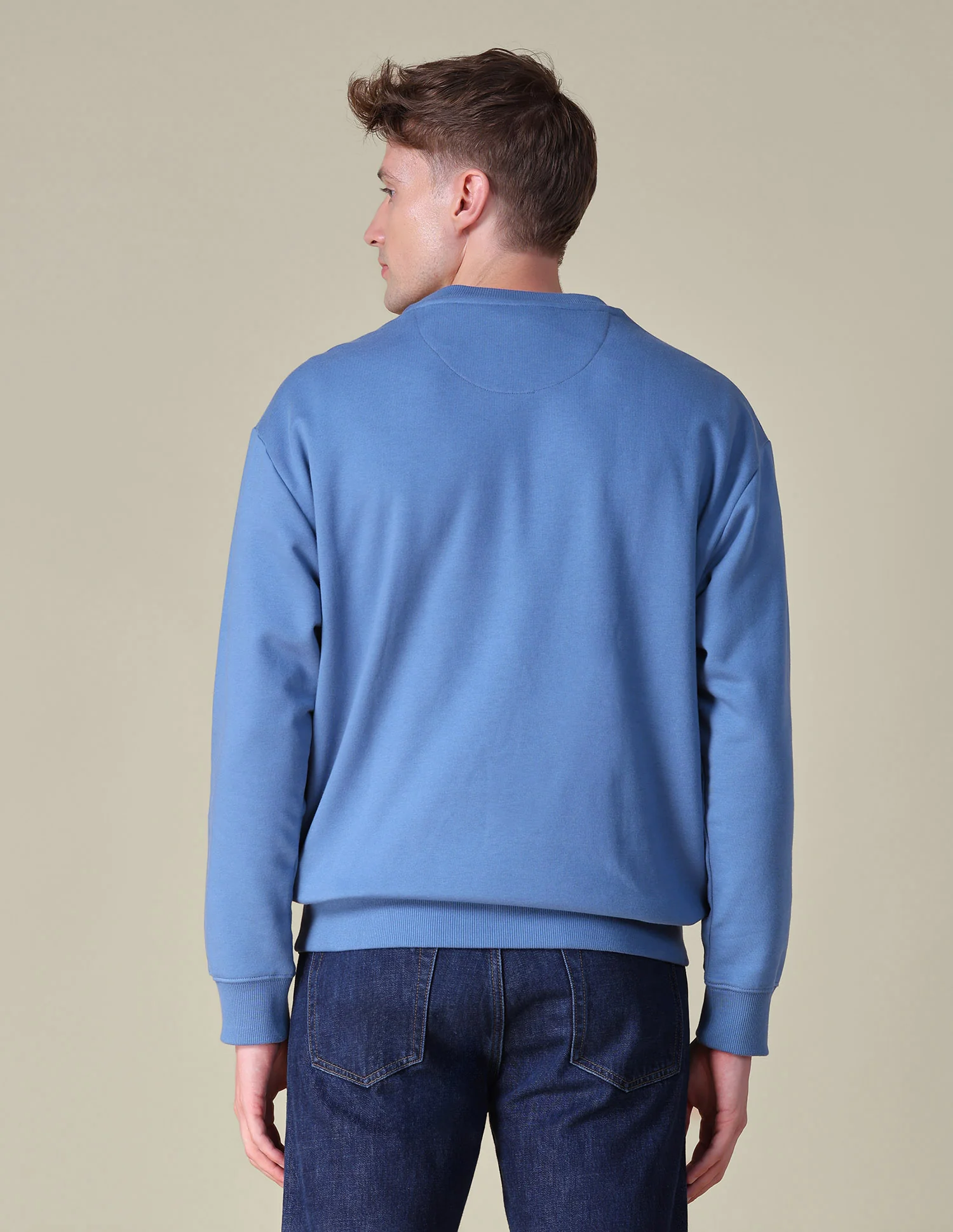 Solid Relaxed Fit Sweatshirt - Image 6