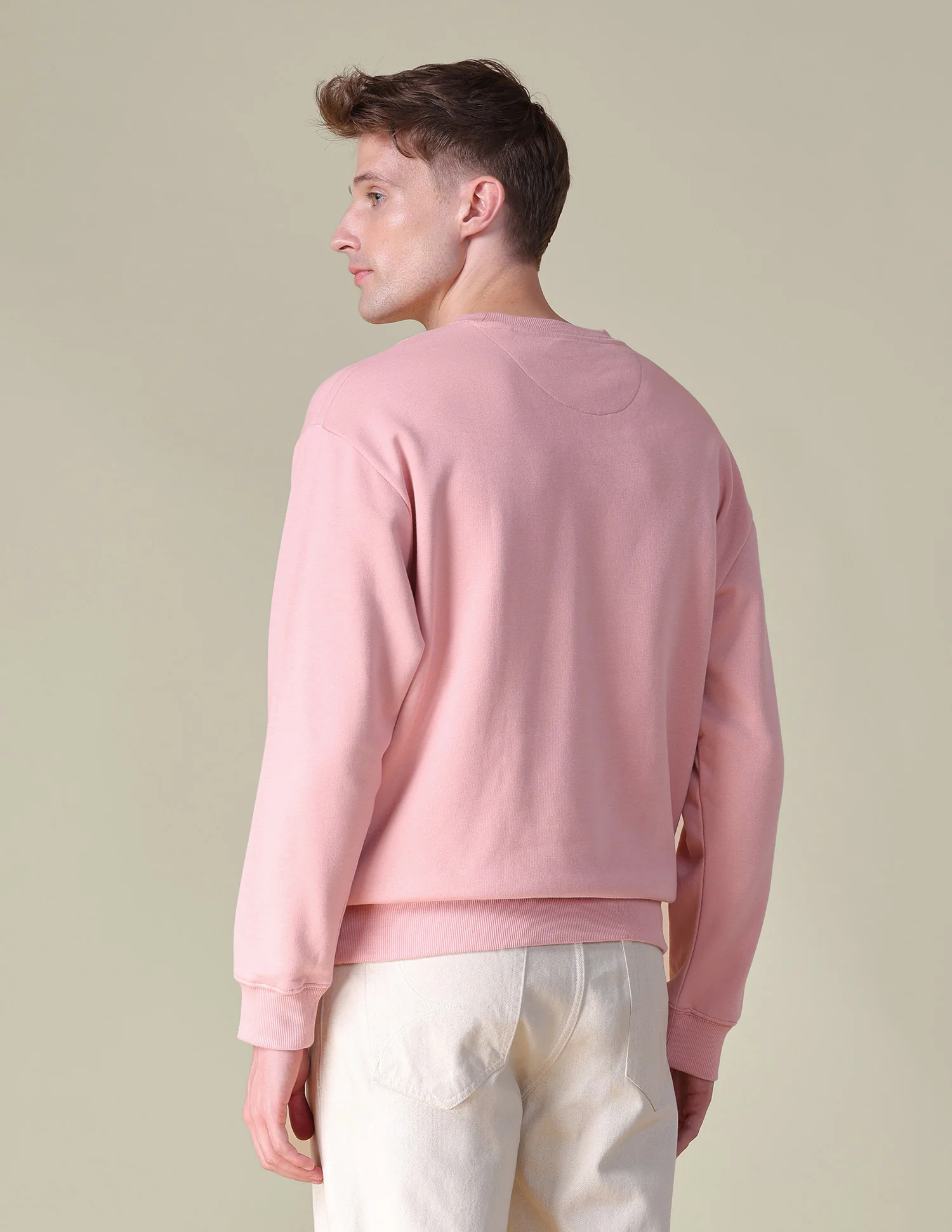 Solid Relaxed Fit Sweatshirt - Image 5