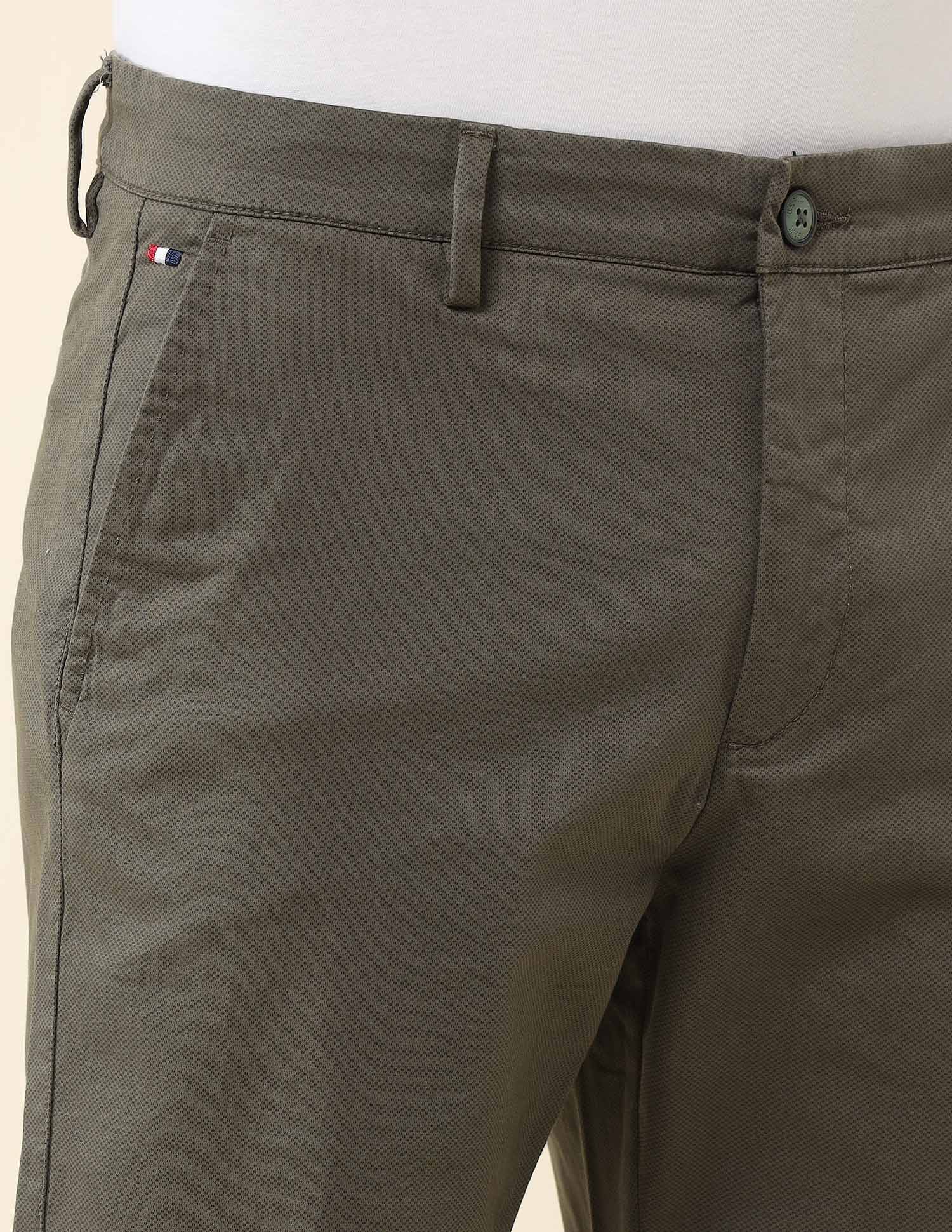 Solid Riley Fit Straight Fit Trousers - Image 7