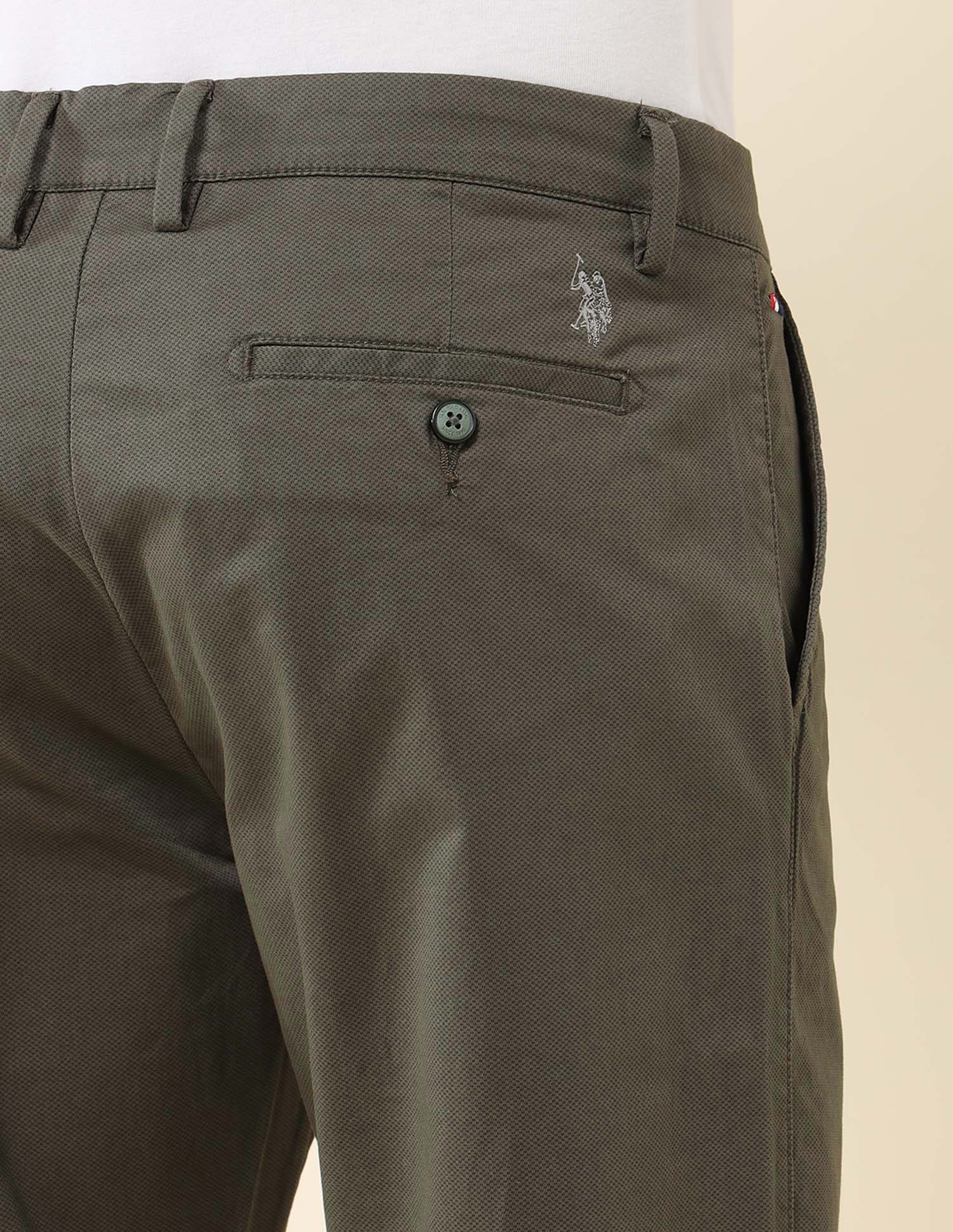 Solid Riley Fit Straight Fit Trousers - Image 8