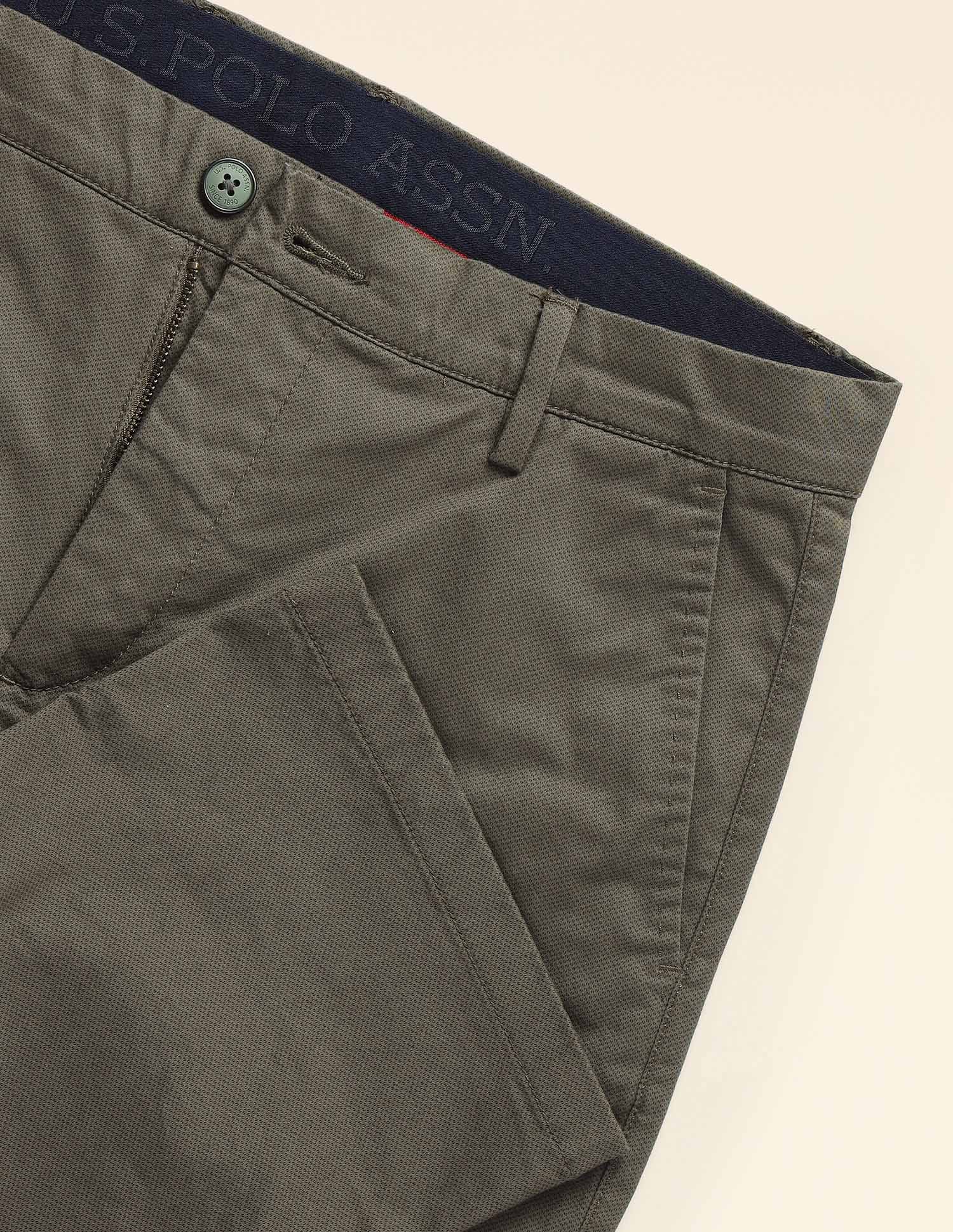 Solid Riley Fit Straight Fit Trousers - Image 9