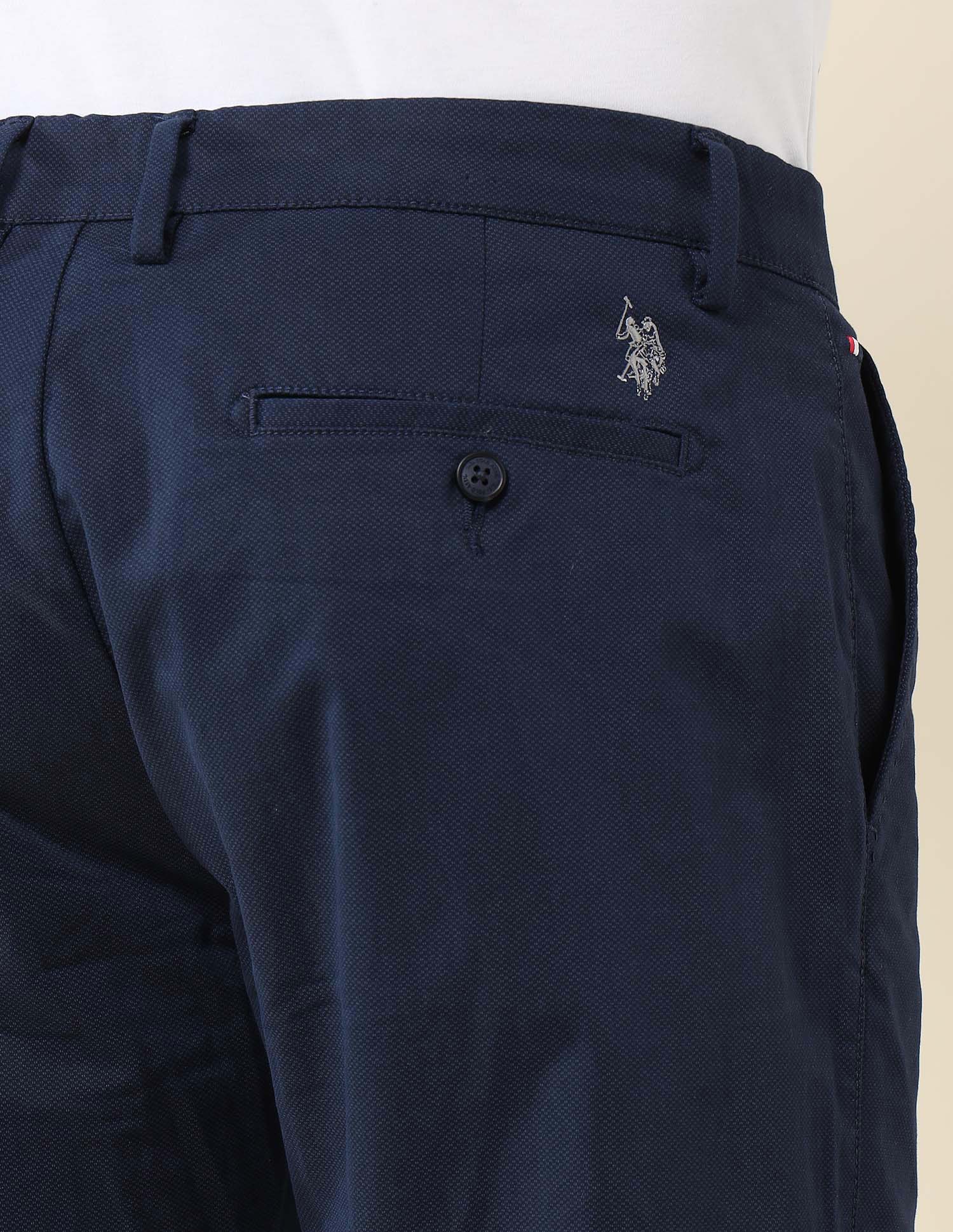 Solid Riley Fit Straight Fit Trousers - Image 8