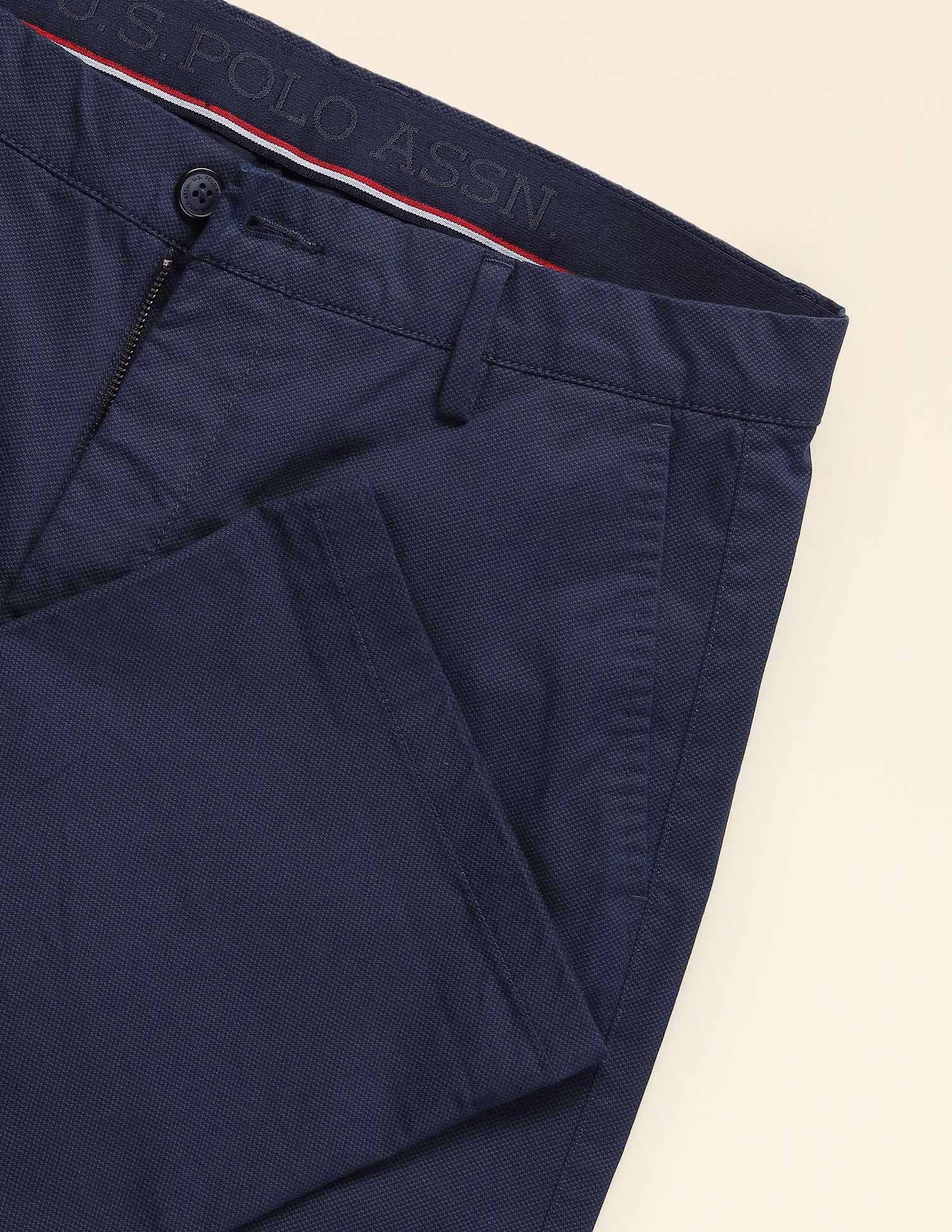 Solid Riley Fit Straight Fit Trousers - Image 9