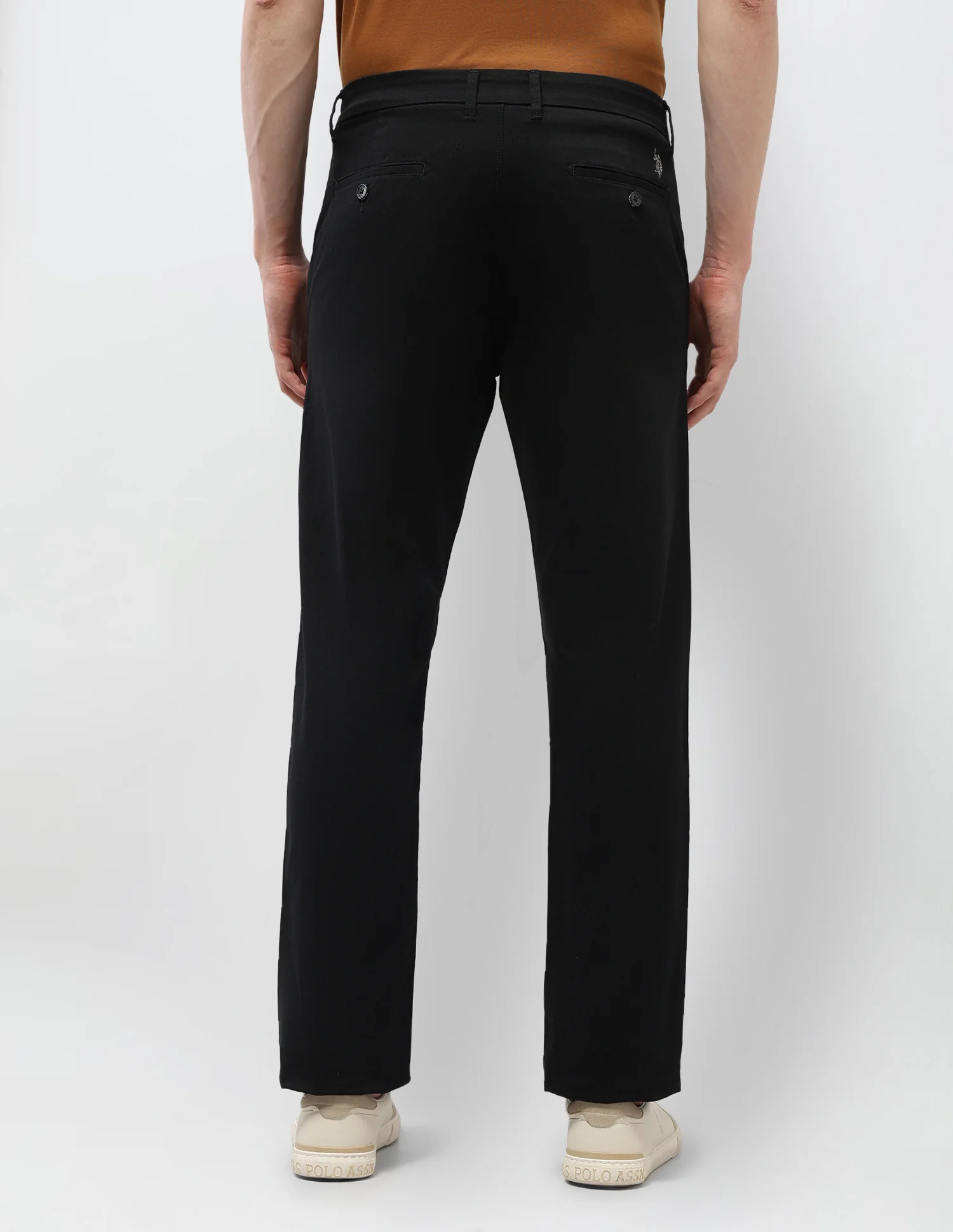Solid Riley Straight Fit Trousers - Image 5