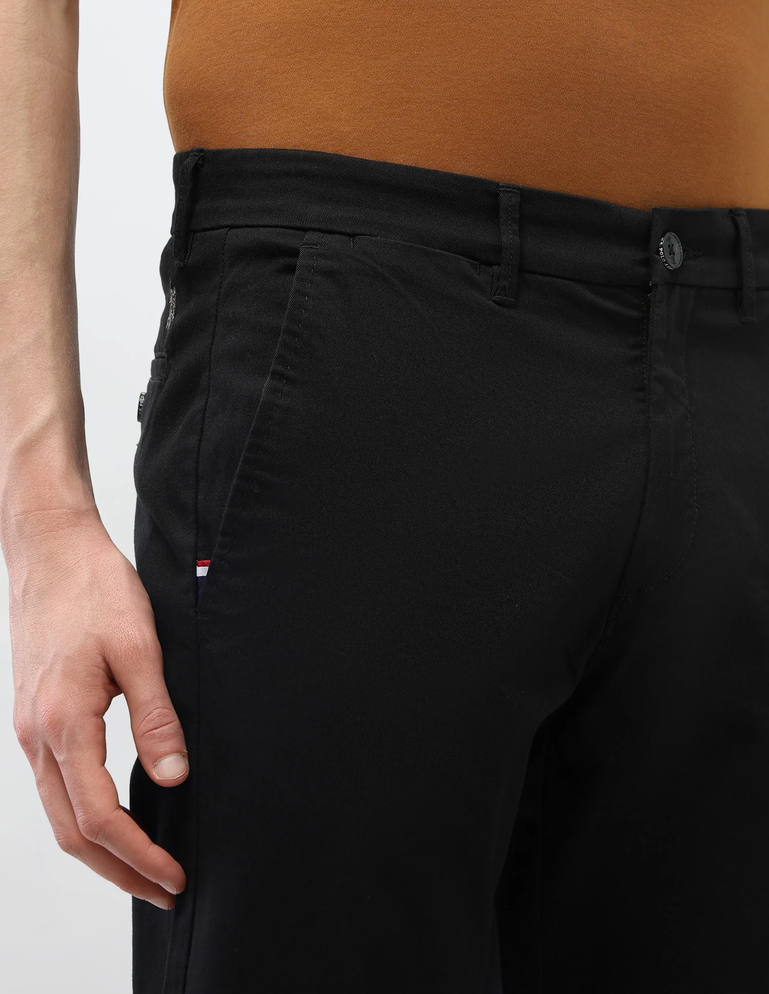 Solid Riley Straight Fit Trousers - Image 7
