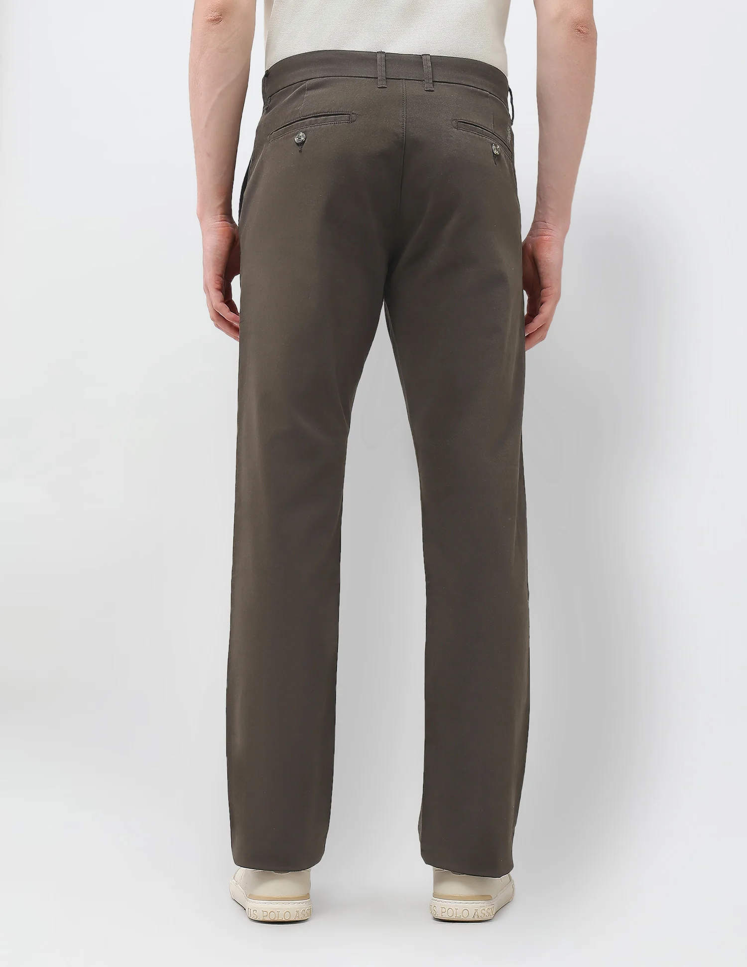 Solid Riley Straight Fit Trousers - Image 5