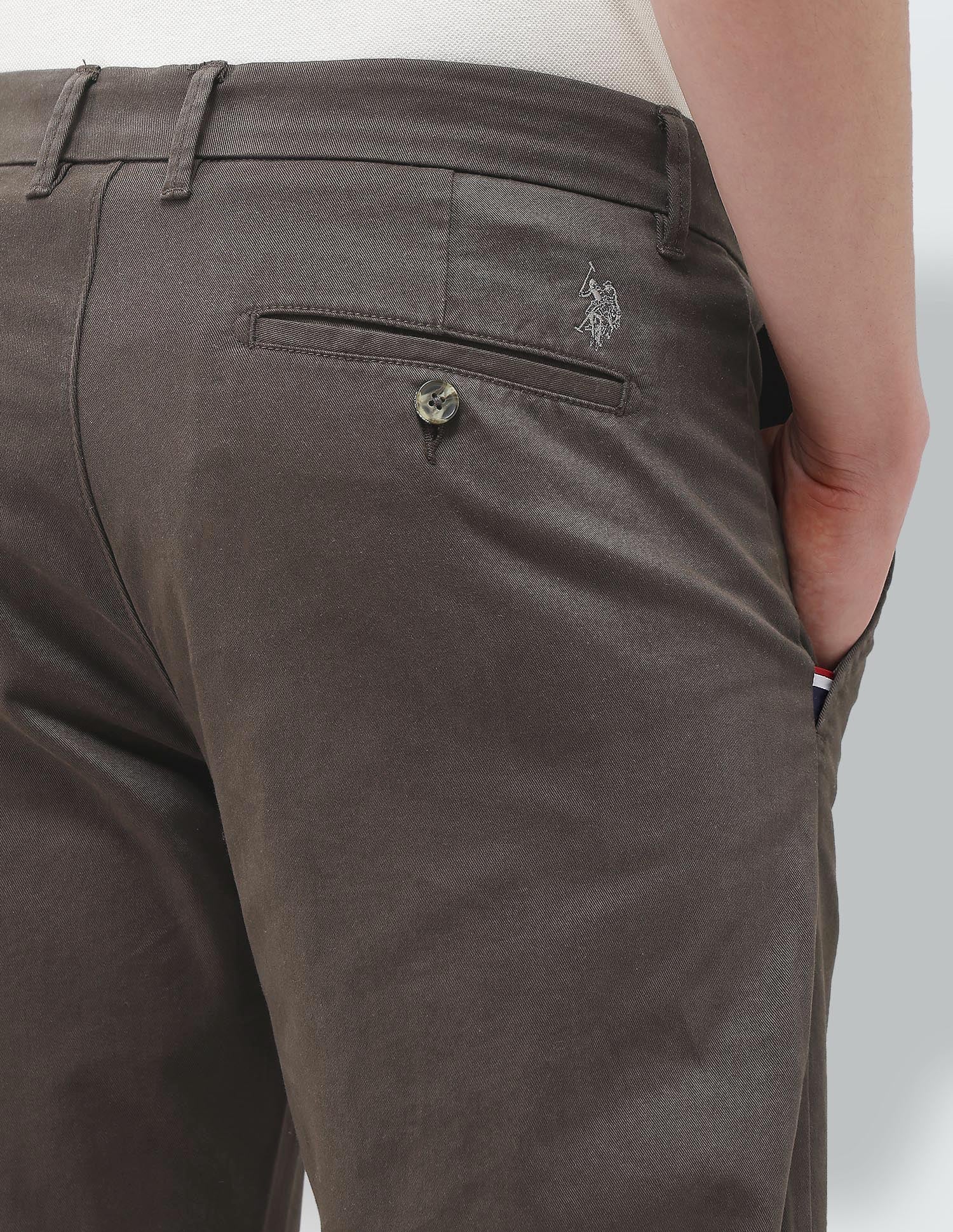 Solid Riley Straight Fit Trousers - Image 8