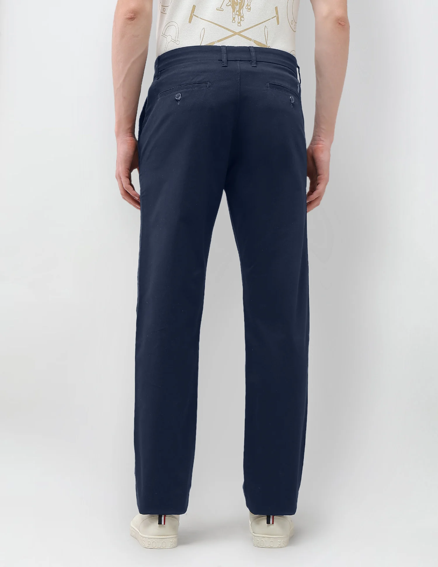 Solid Riley Straight Fit Trousers - Image 5