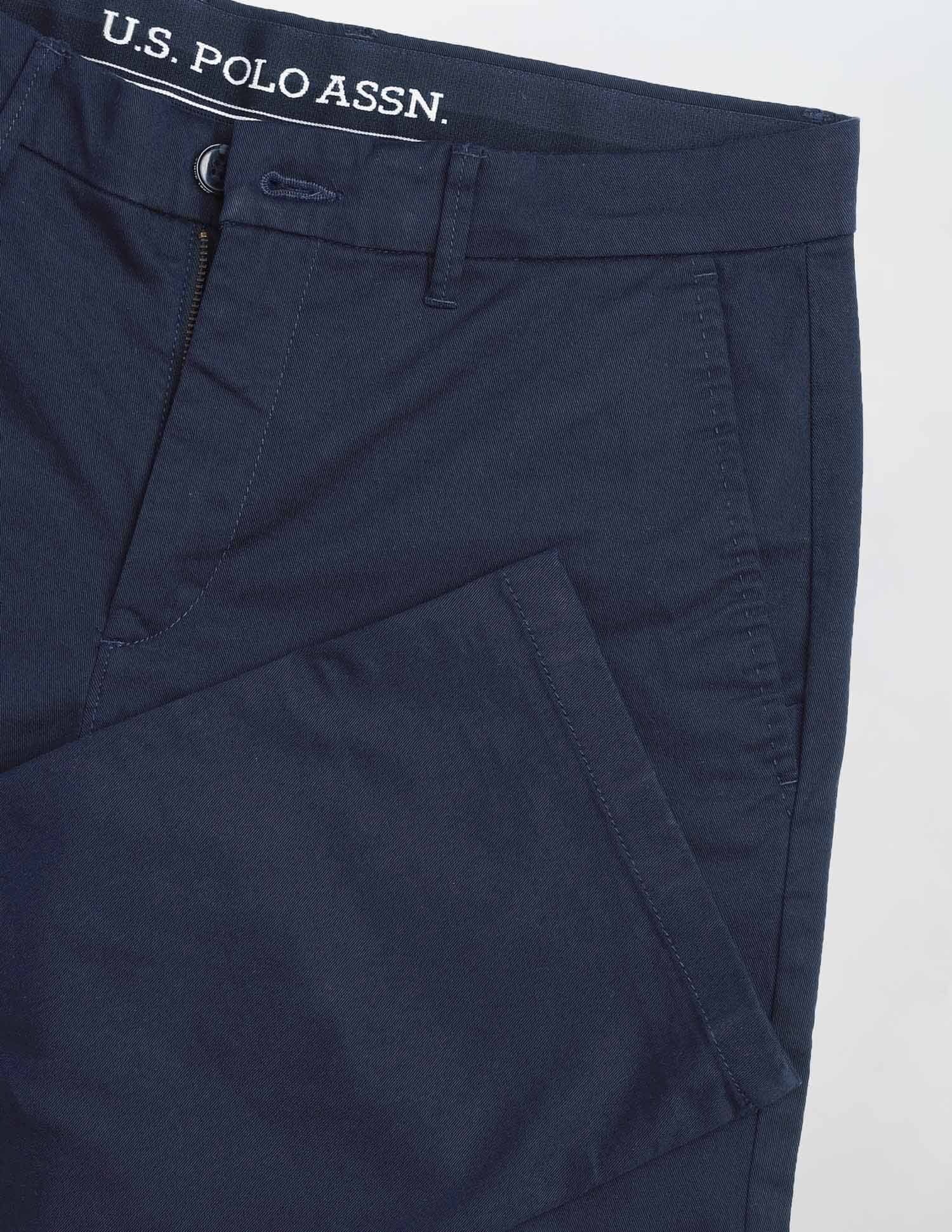 Solid Riley Straight Fit Trousers - Image 9