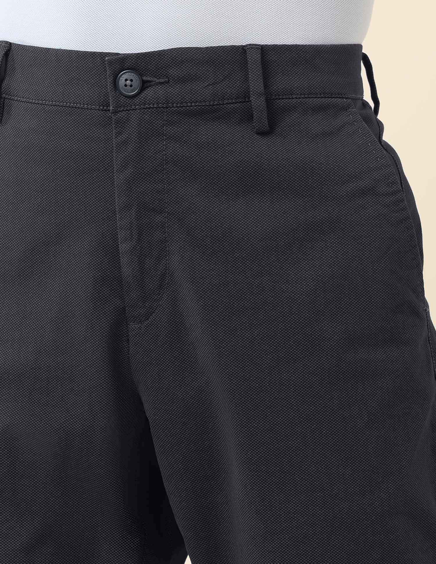 Solid Riley Straight Fit Trousers - Image 7