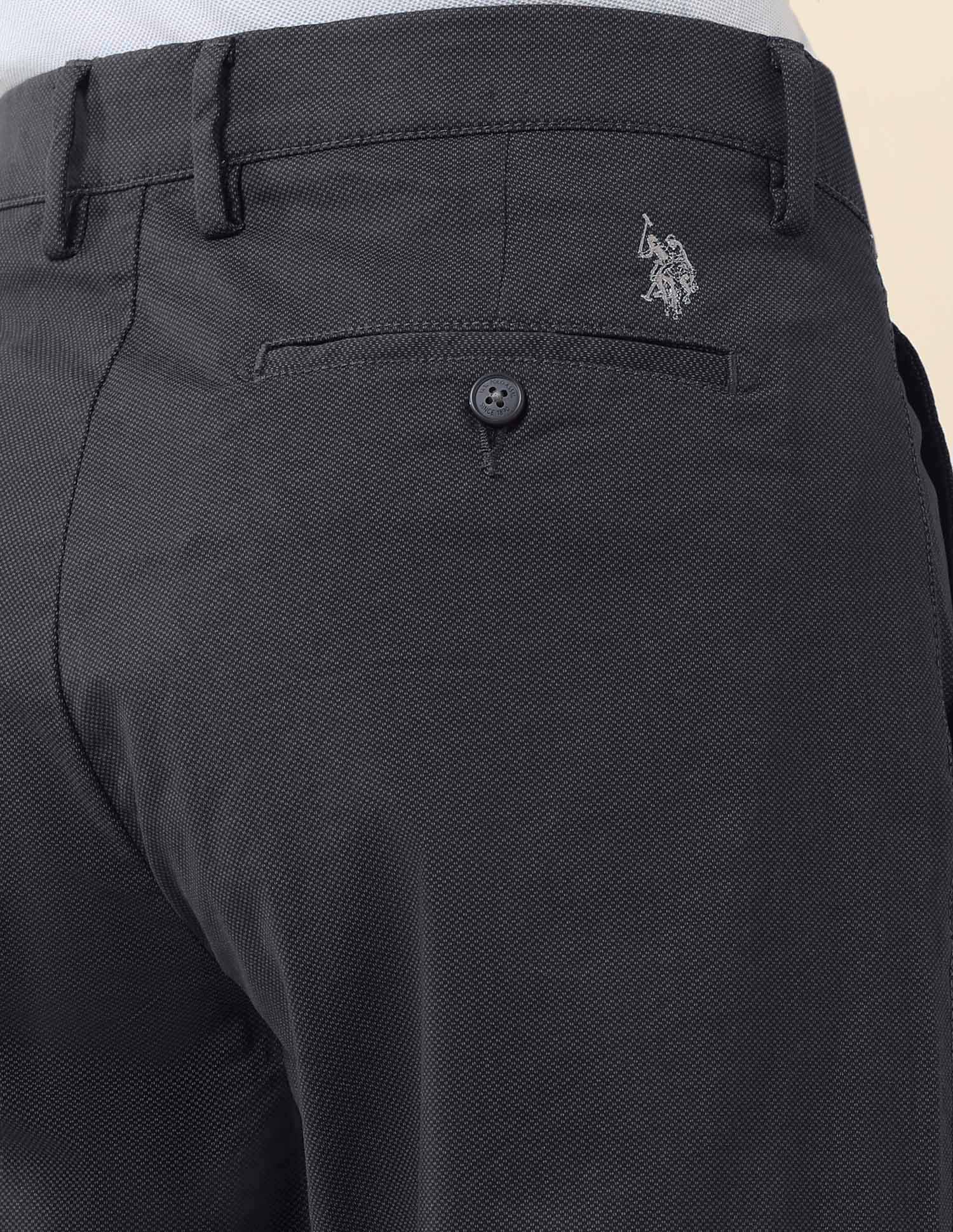 Solid Riley Straight Fit Trousers - Image 8