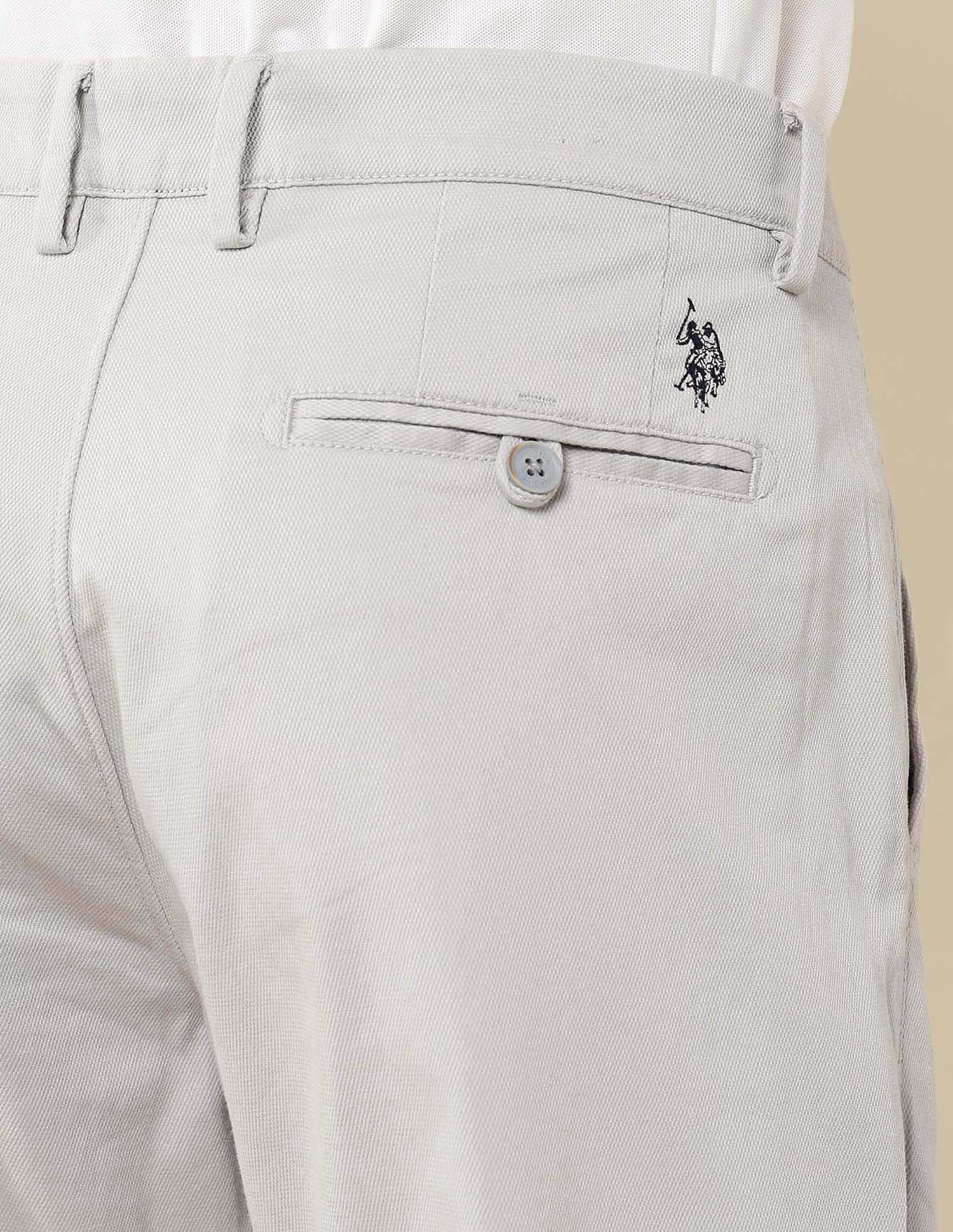 Solid Riley Straight Fit Twill Trousers - Image 8