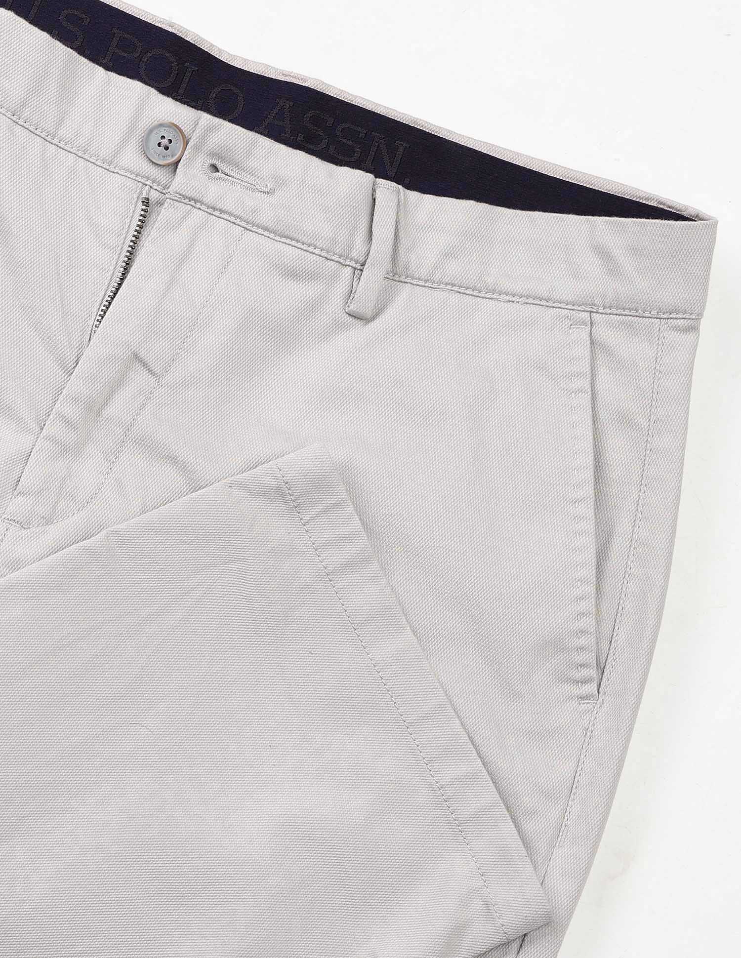 Solid Riley Straight Fit Twill Trousers - Image 9