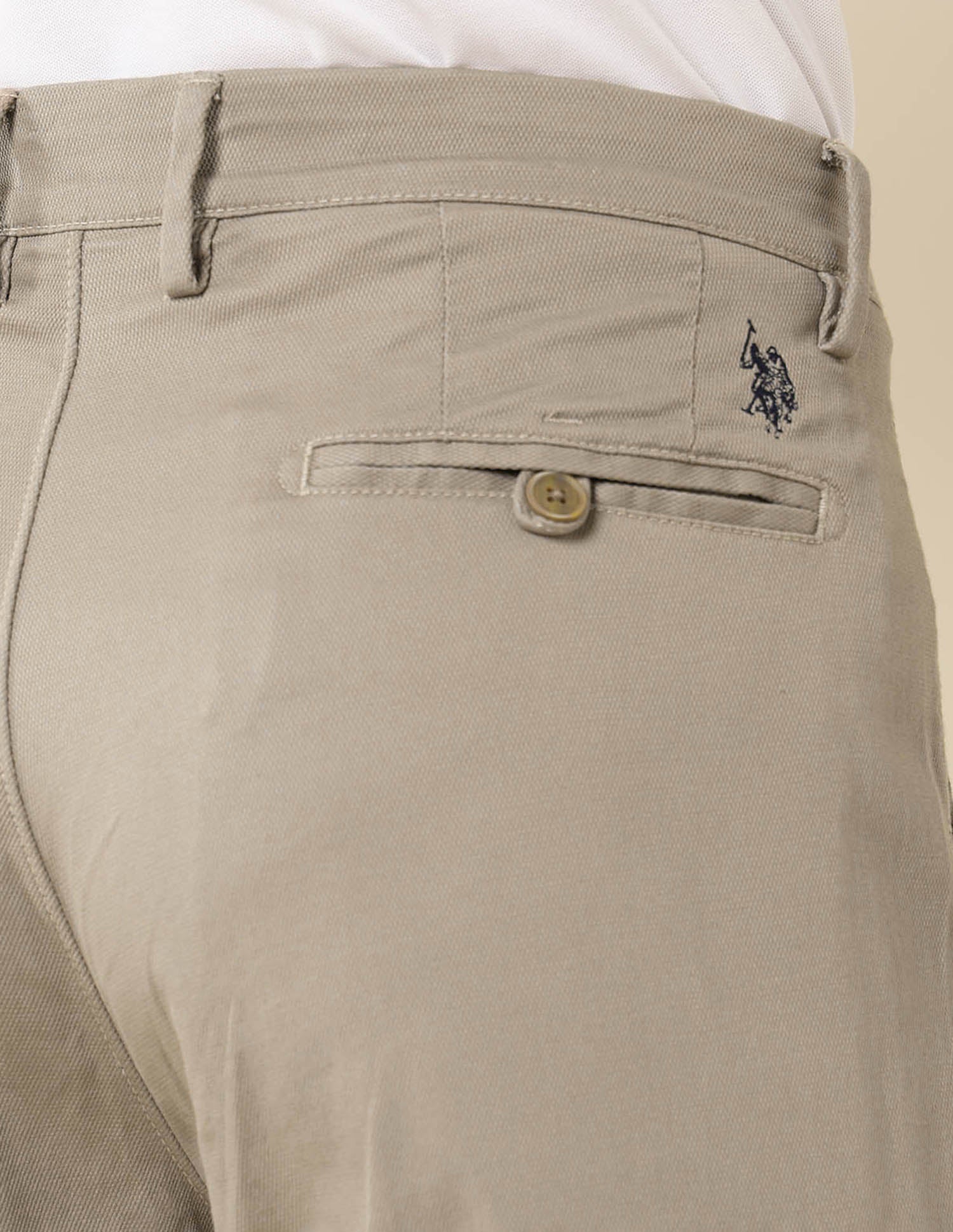 Solid Riley Straight Fit Twill Trousers - Image 8