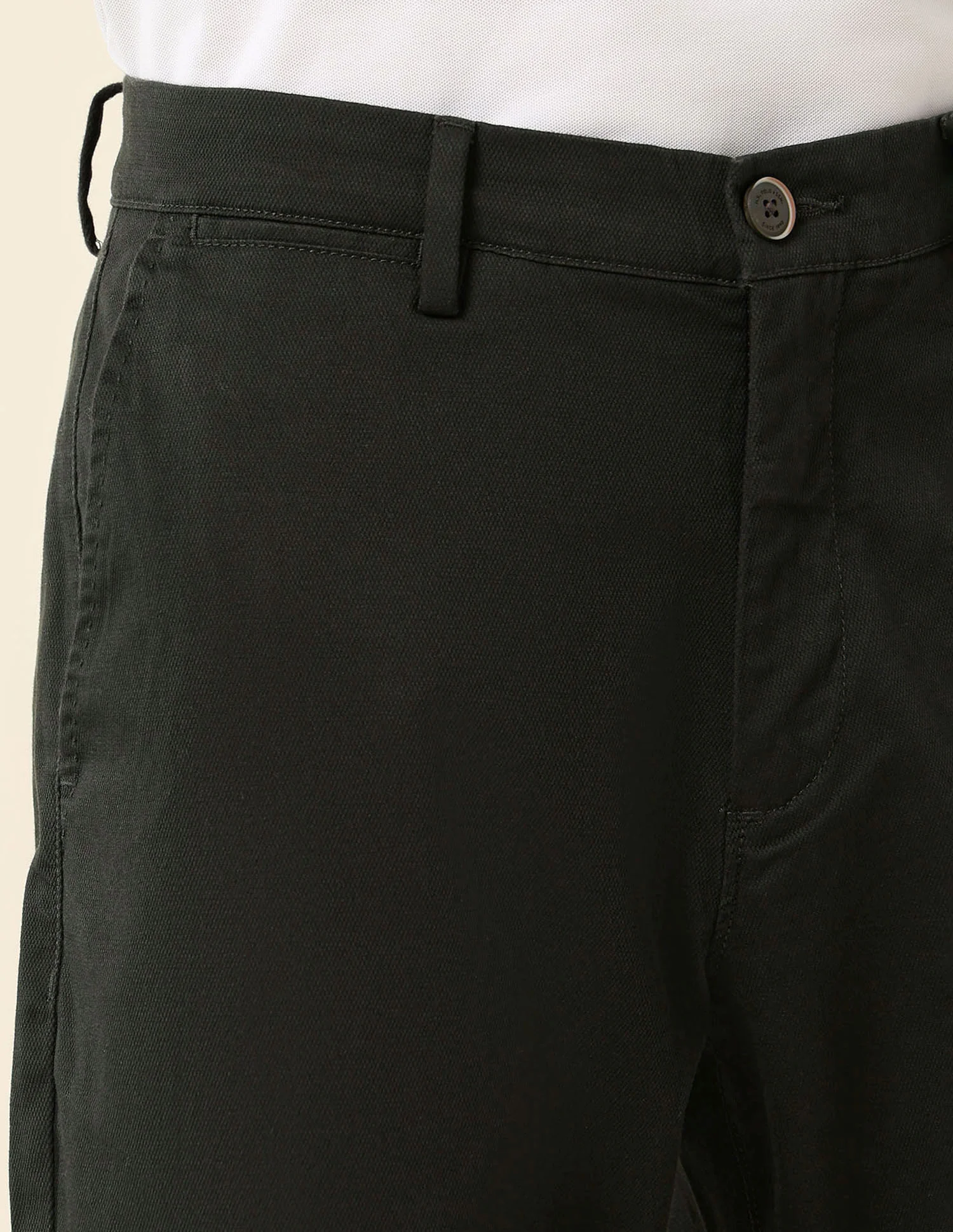 Solid Riley Straight Fit Twill Trousers - Image 7
