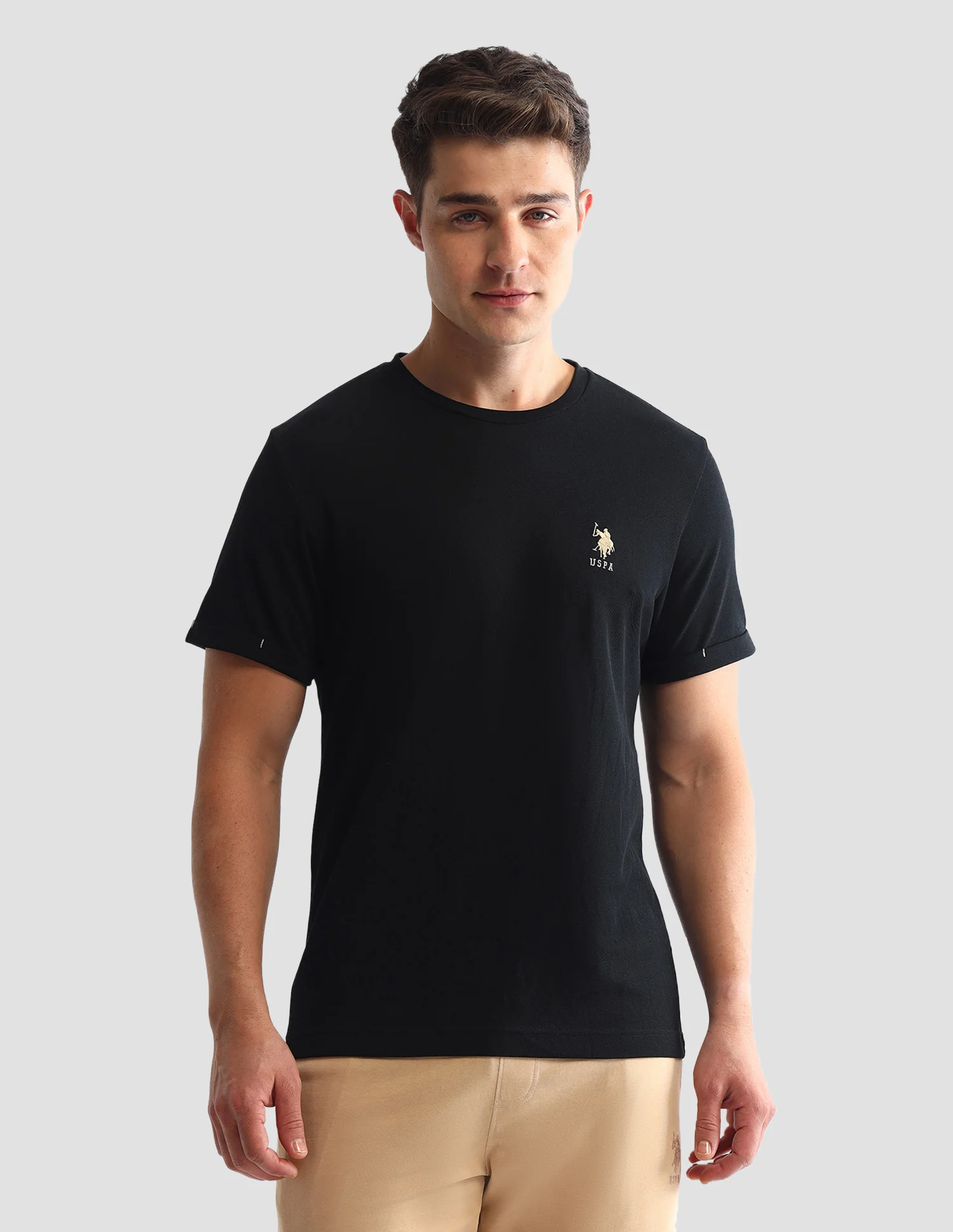 Solid Round Neck Loungewear T-Shirt - Image 6