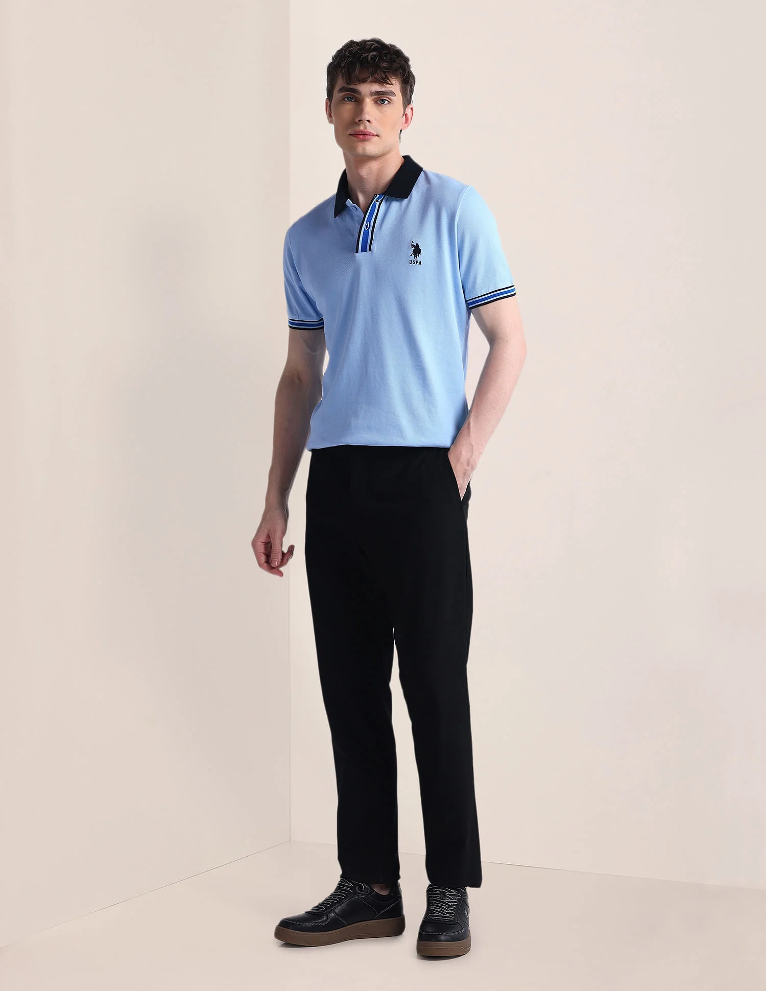 Solid Short Sleeve Polo Shirt - Image 3