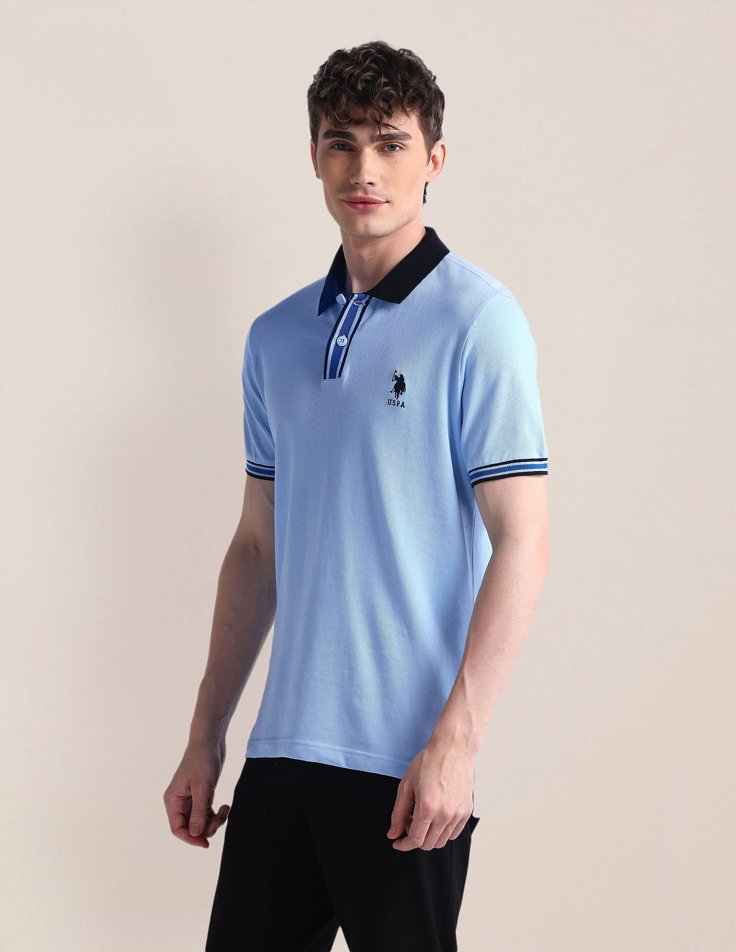Solid Short Sleeve Polo Shirt - Image 4