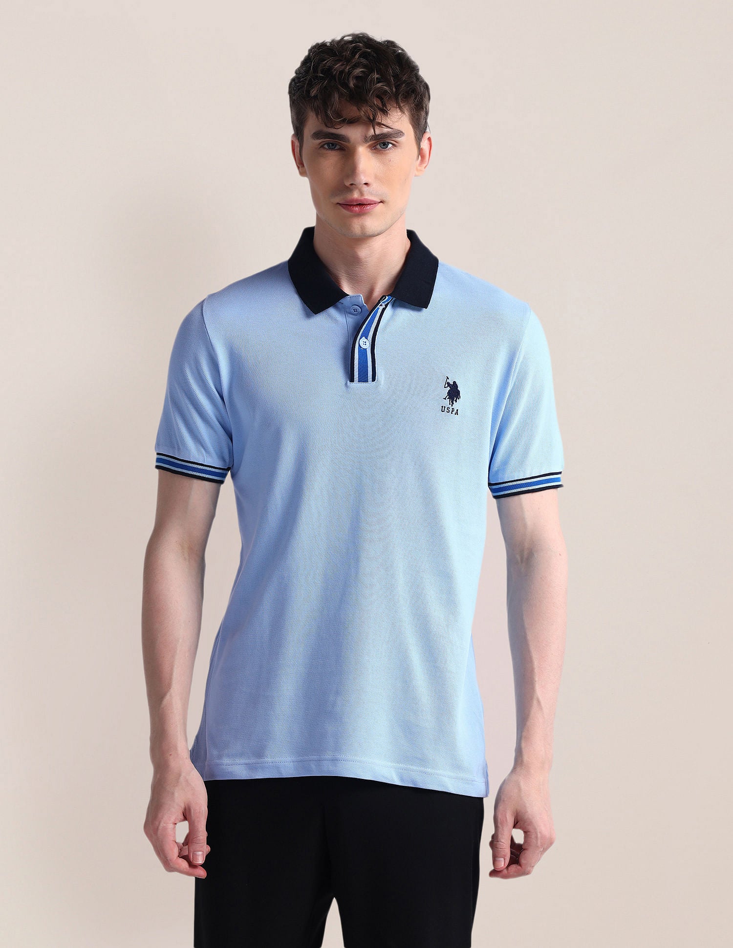 Solid Short Sleeve Polo Shirt - Image 6