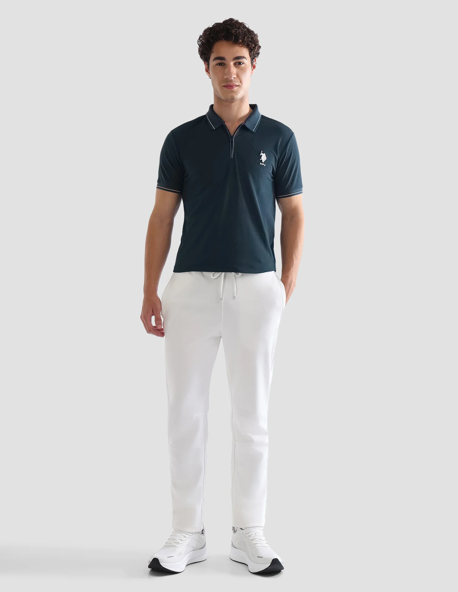 Solid Slim Fit Active Polo Shirt - Image 3