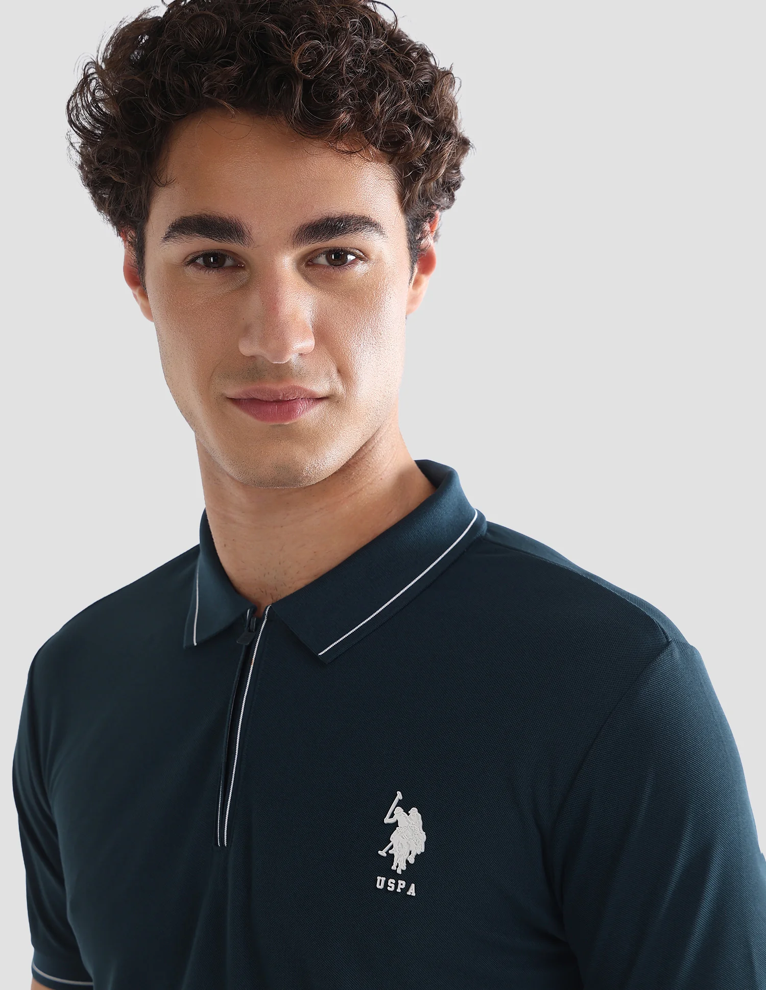 Solid Slim Fit Active Polo Shirt - Image 7