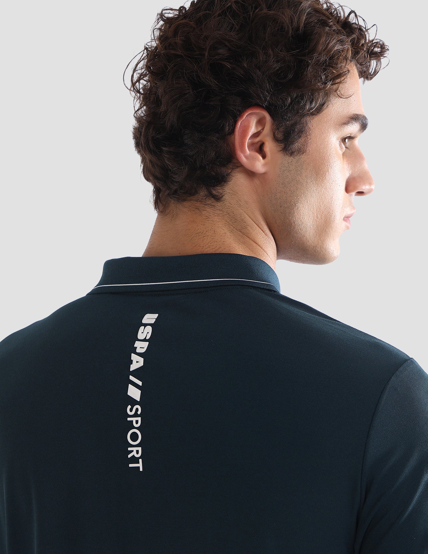 Solid Slim Fit Active Polo Shirt - Image 8
