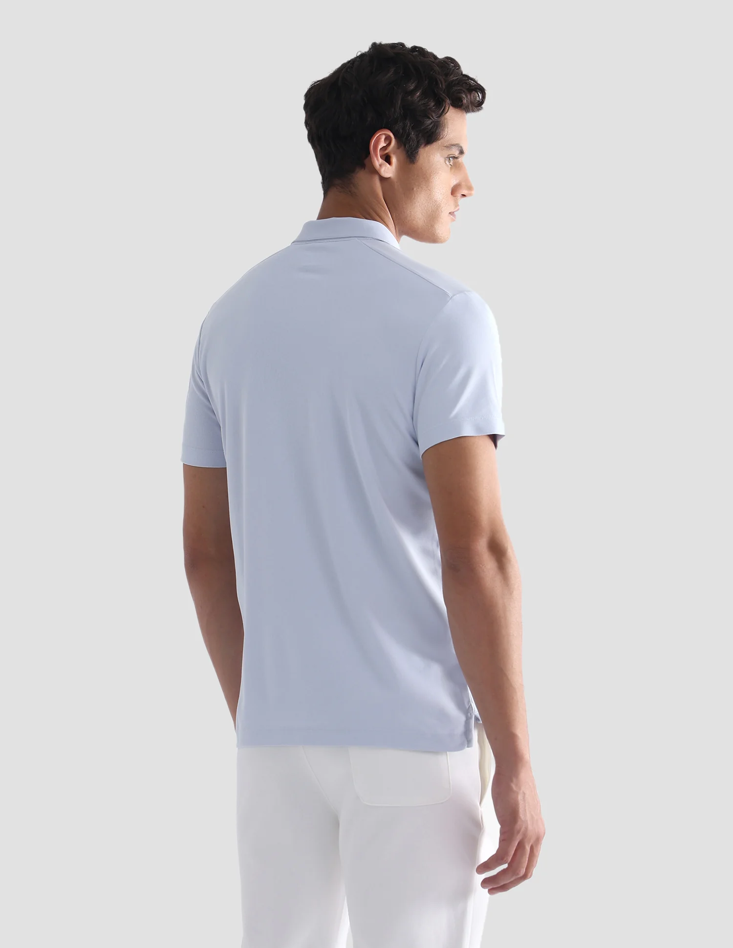 Solid Slim Fit Active Polo Shirt - Image 5