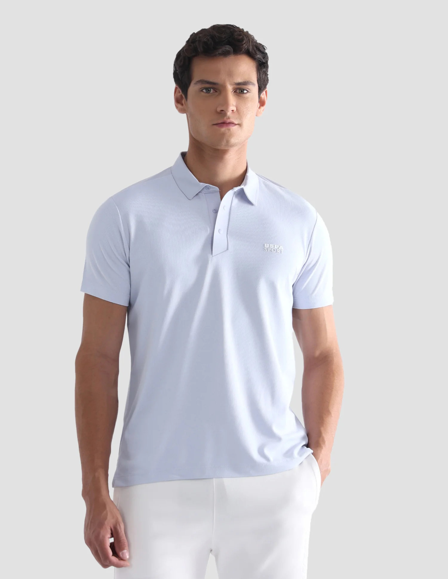 Solid Slim Fit Active Polo Shirt - Image 6