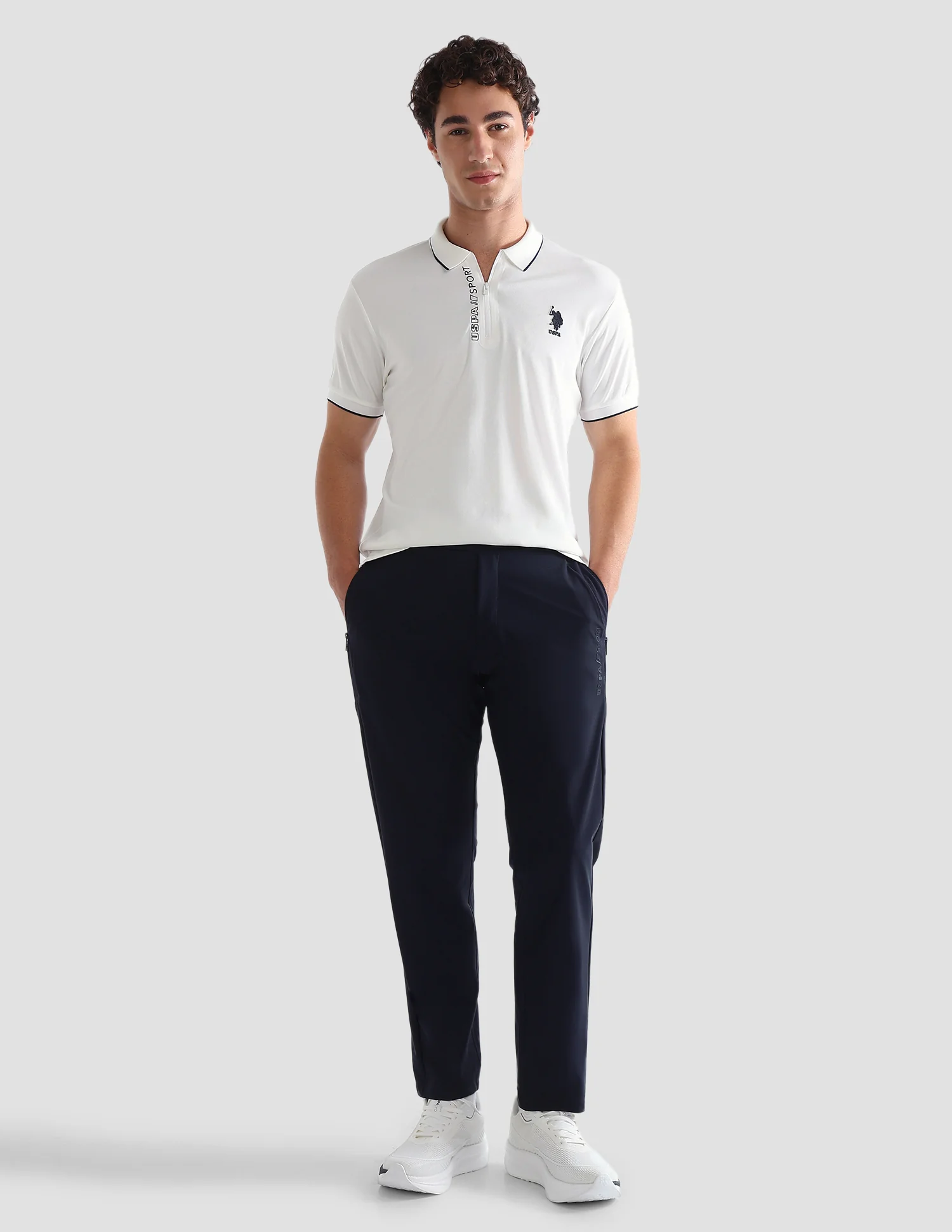 Solid Slim Fit Active Polo Shirt - Image 3