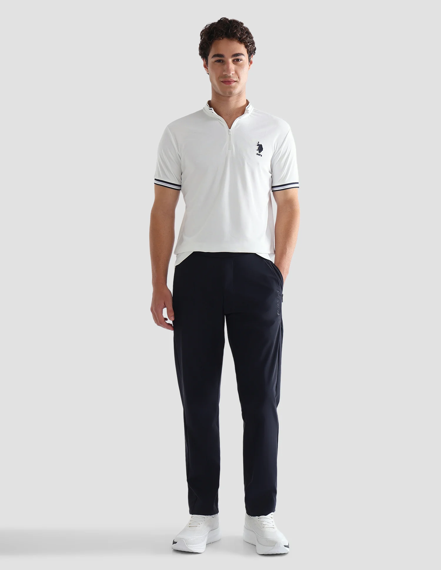 Solid Slim Fit Active Polo Shirt - Image 3