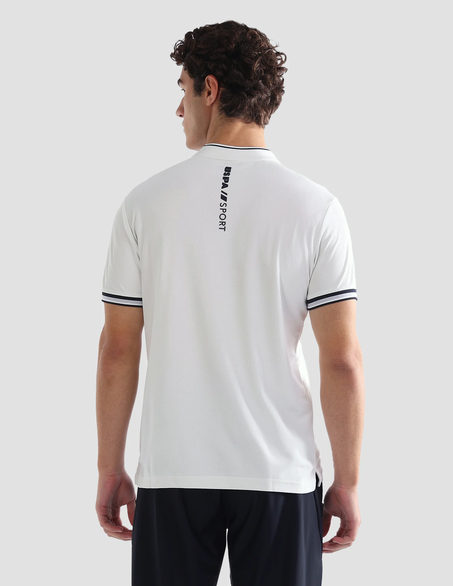 Solid Slim Fit Active Polo Shirt - Image 5
